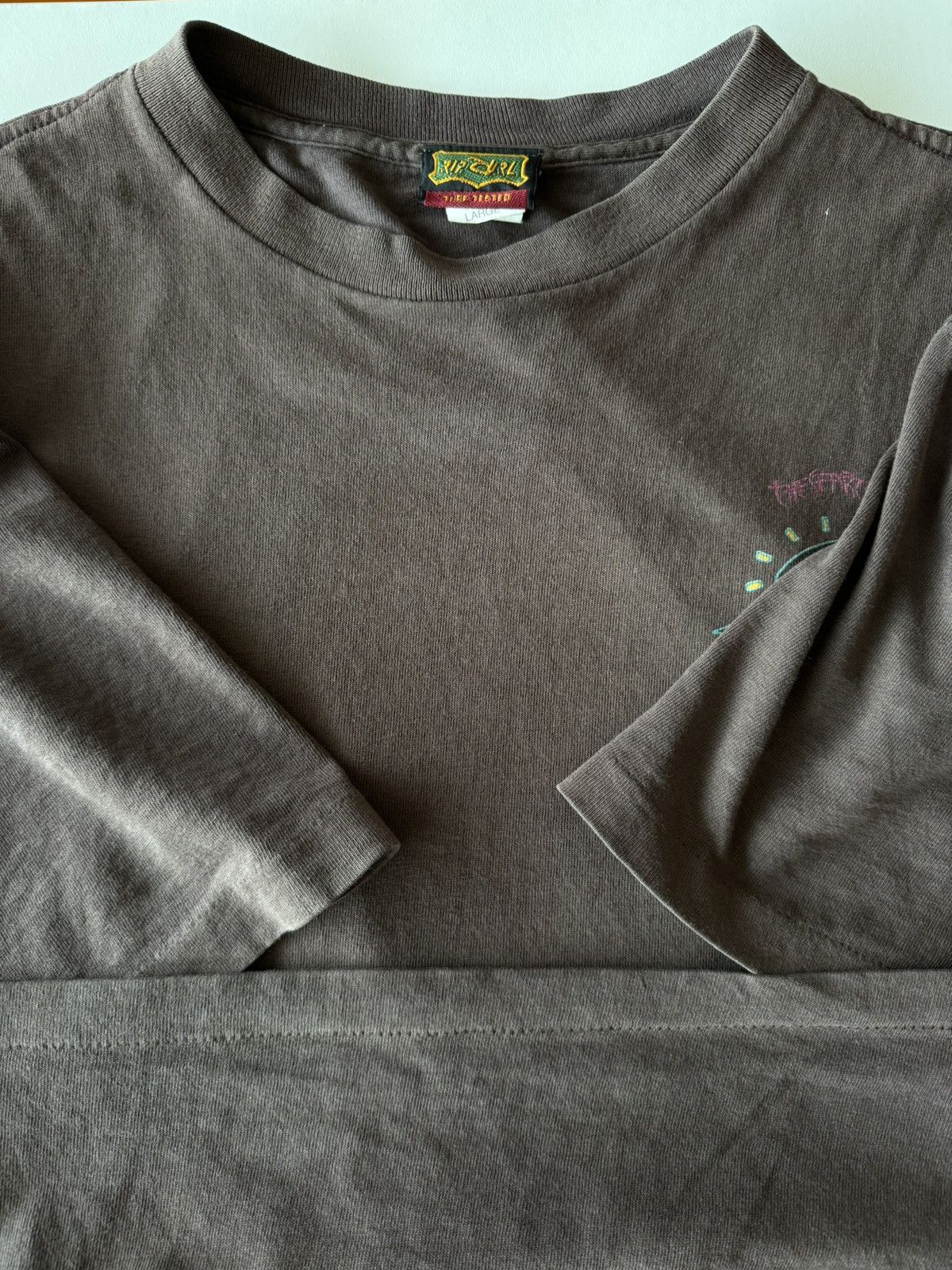 Ripcurl Vtg 90s Ripcurl Brown Single Stitch Tee Size US L / EU 52-54 / 3 - 9 Thumbnail