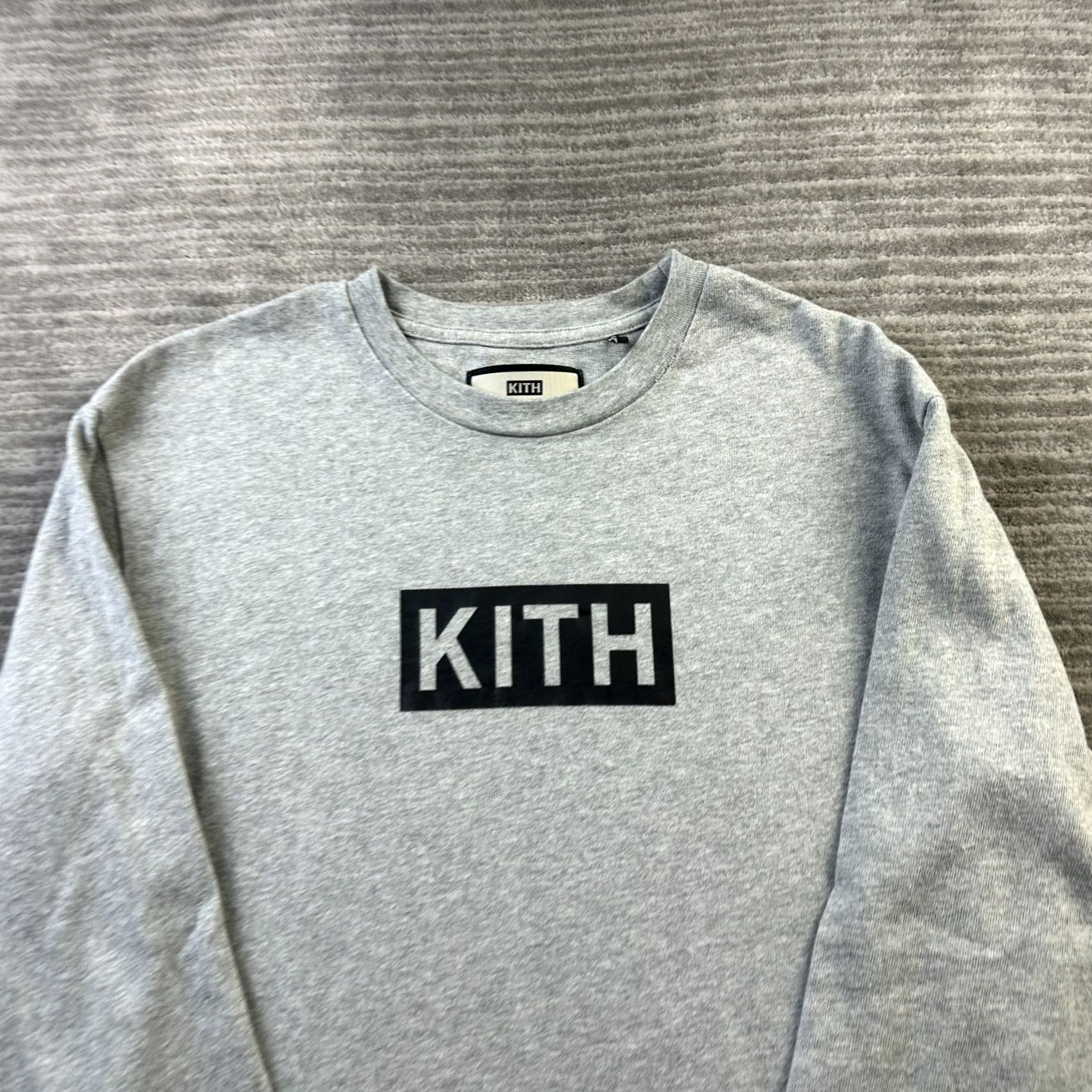 Kith KITH Shirt Mens Small Gray Classic Box Logo Long Sleeve Crew Neck Cotton T-Shirt Logo Vintage? No (2020s) - Men Size US S / EU 44-46 / 1 - 3 Thumbnail