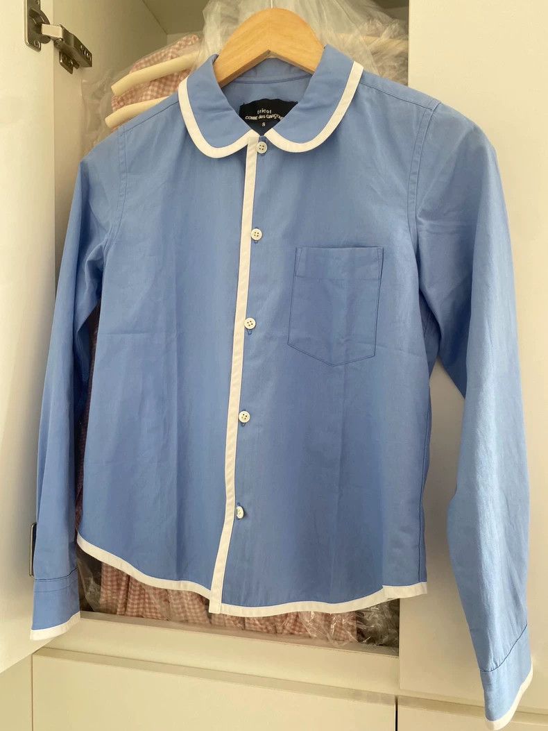 Comme des Garcons Comme des Garcons Blue Collared Shirt - dmc Size US M / EU 48-50 / 2 - 1 Thumbnail