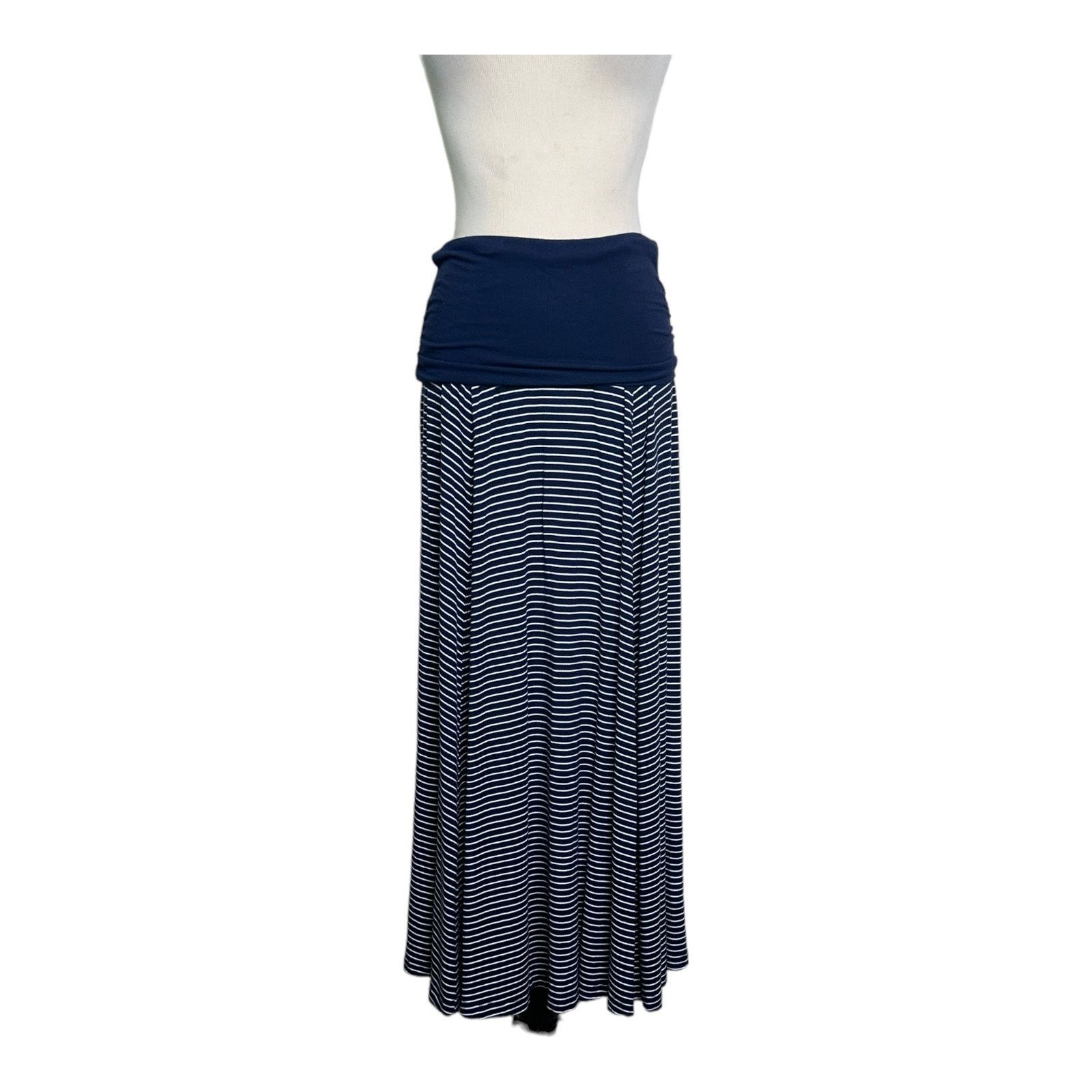 Gap Gap blue striped pull on casual maxi skirt size XS Size 28" / US 6 / IT 42 - 11 Thumbnail