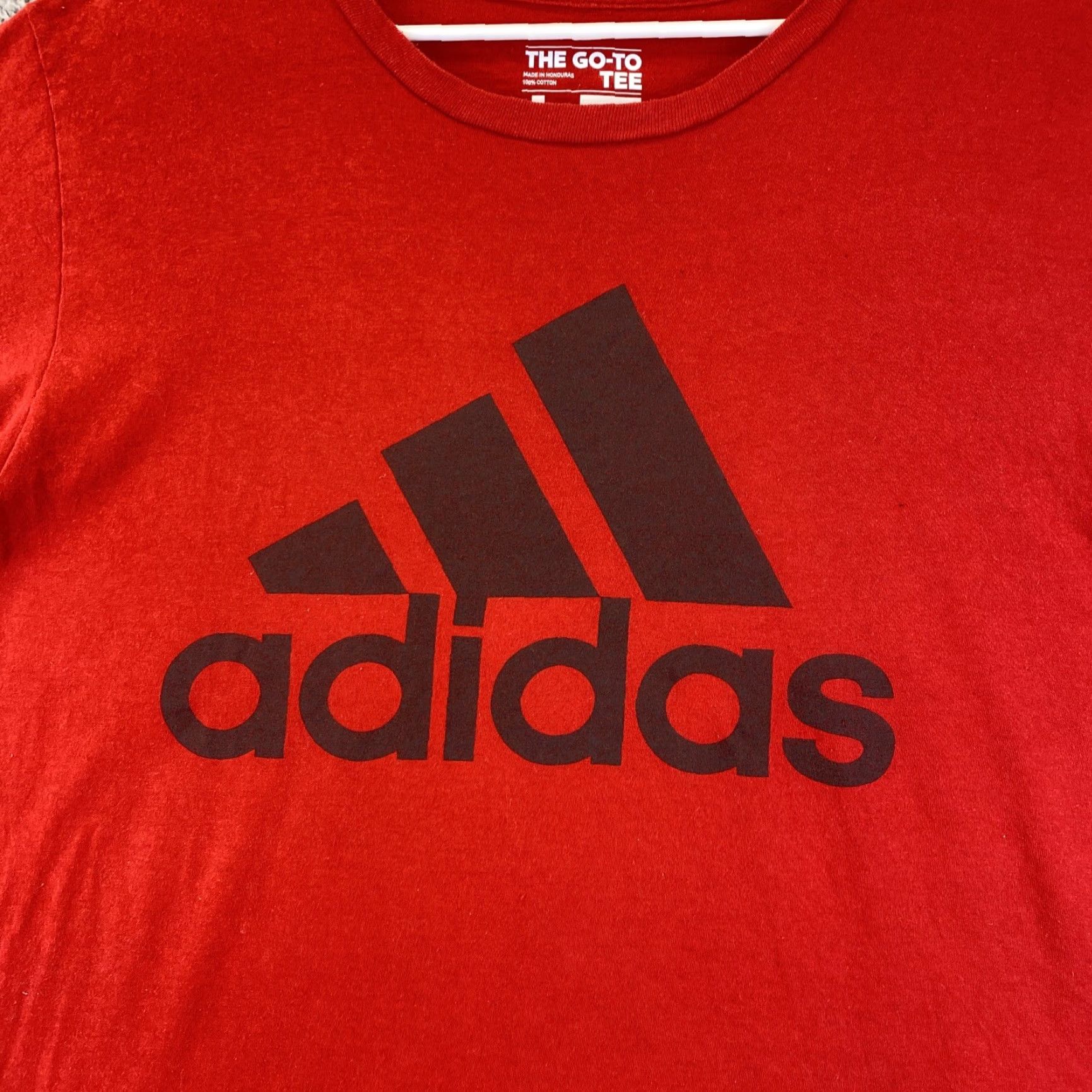 Adidas Adidas Go-To Tee T-Shirt Red L Mens Logo Graphic Athletic Shirt Large Size US L / EU 52-54 / 3 - 2 Thumbnail