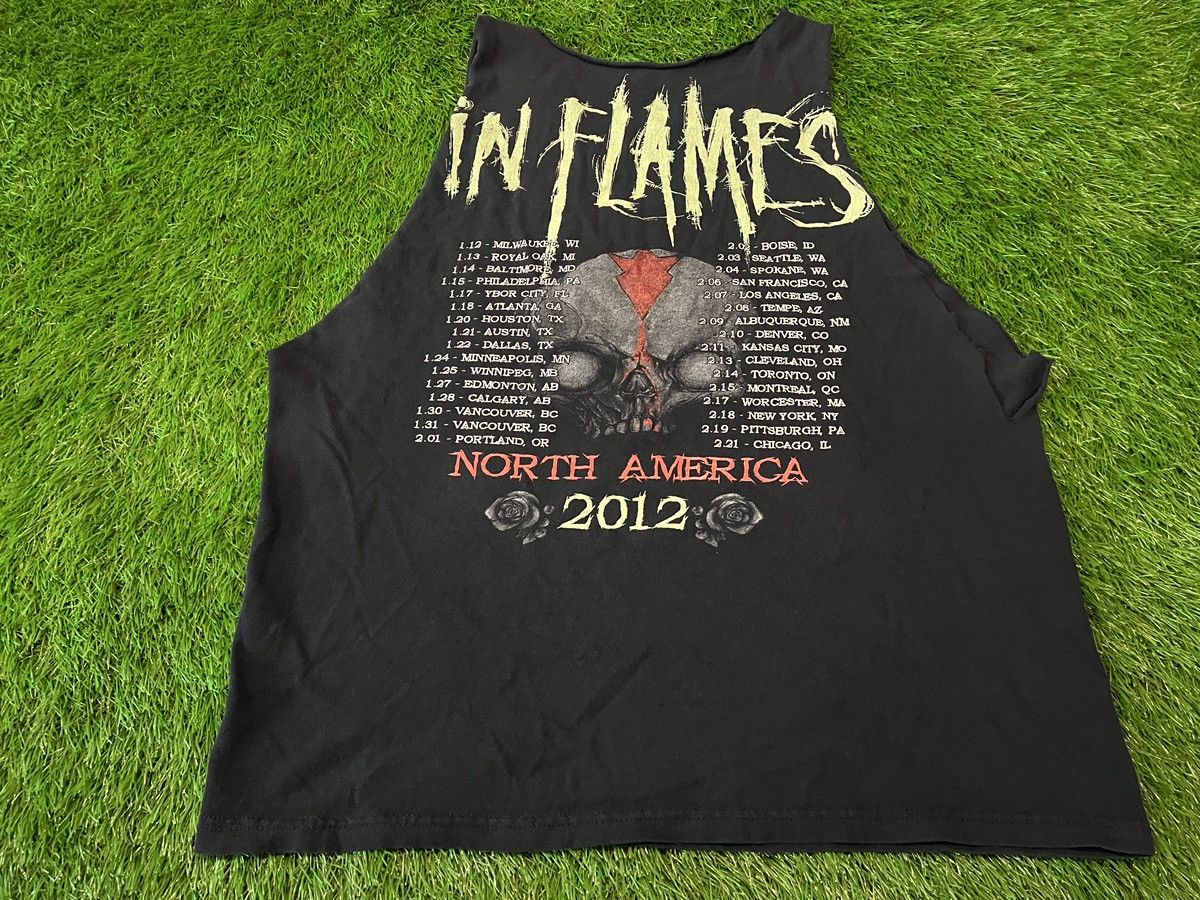 Band Tees OFFICIAL In Flames Concert 2012 Tour T-Shirt 2-Sided Shirt Size US L / EU 52-54 / 3 - 4 Thumbnail