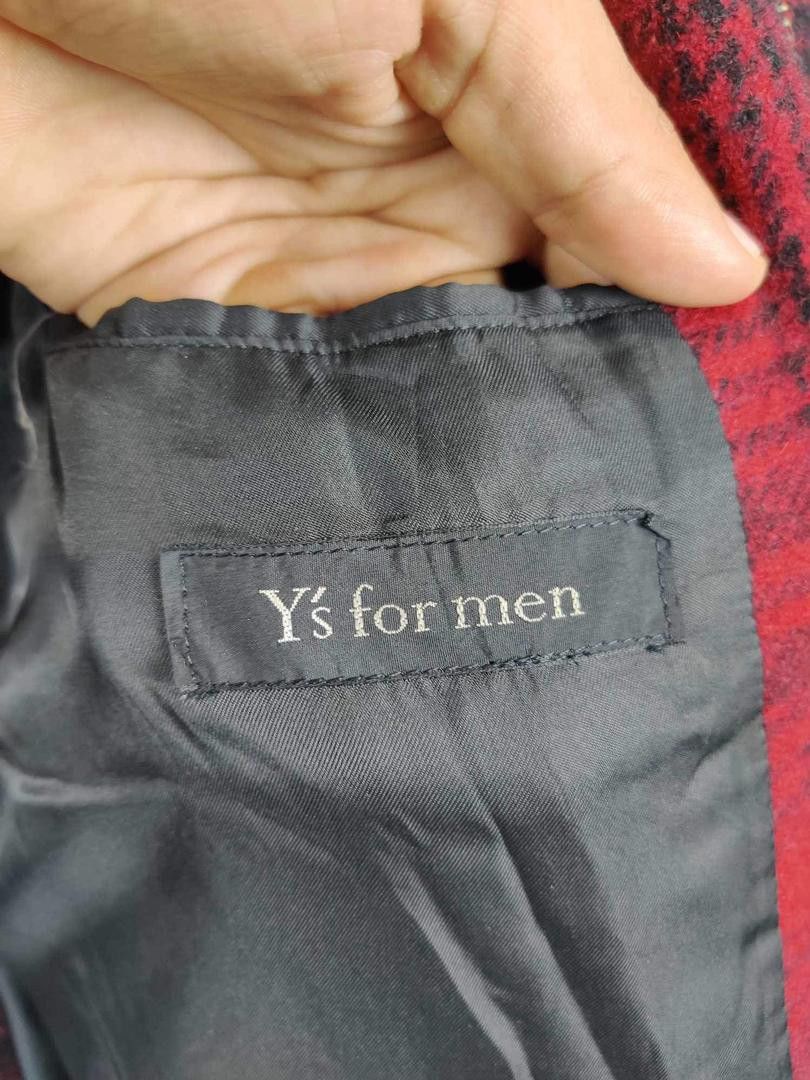 Y's for Men Vintage Y's For Men Yohji Yamamoto Plaid Wool Leather Jacket Size US XL / EU 56 / 4 - 13 Thumbnail