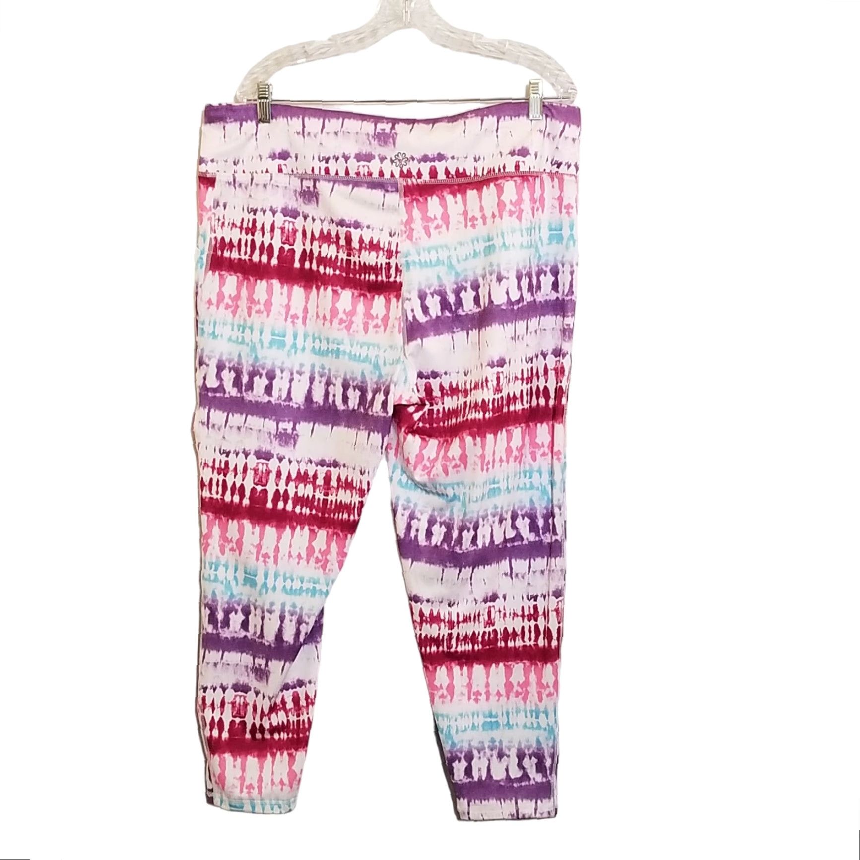 Pro Player ProPlayer Crop Leggings Women's Size 2X Moisture Wicking Athletic Pocket Tie Dye Size 40" / US 18 - 2 Thumbnail