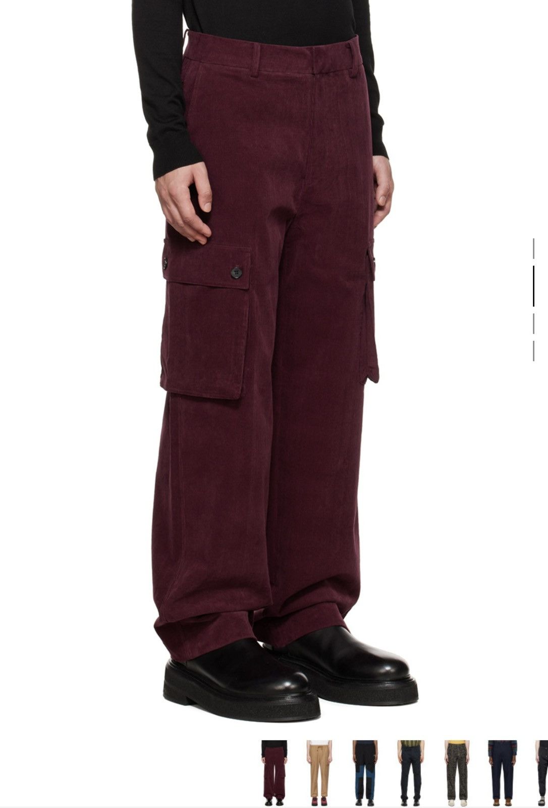Japanese Brand × Vintage DRAE Burgundy Cargo Pants Size US 32 / EU 48 - 10 Thumbnail