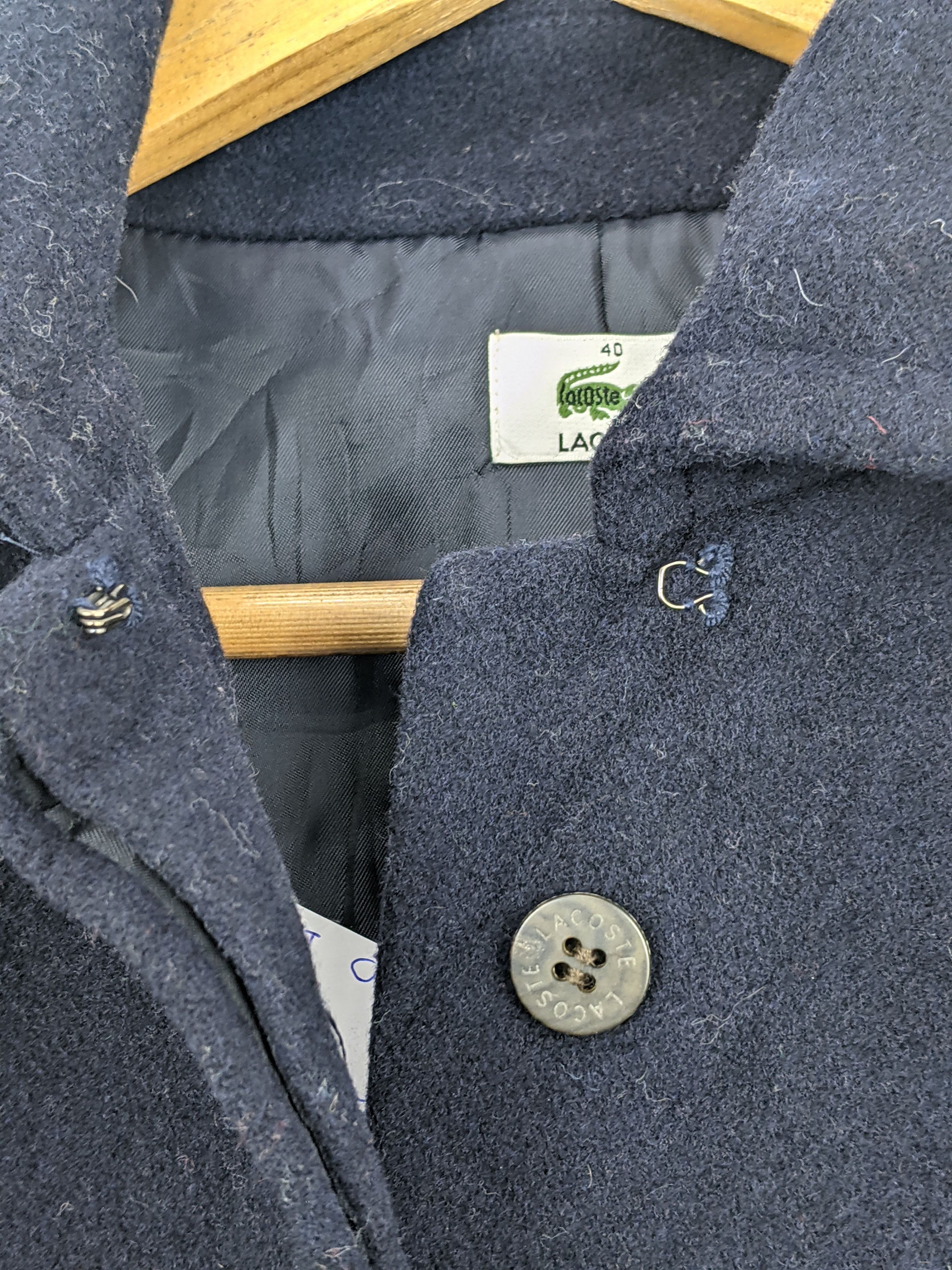 Lacoste Vintage Lacoste Wool Peacoat Blazer Jacket MJ0109Z Size US XXS / EU 40 - 9 Thumbnail