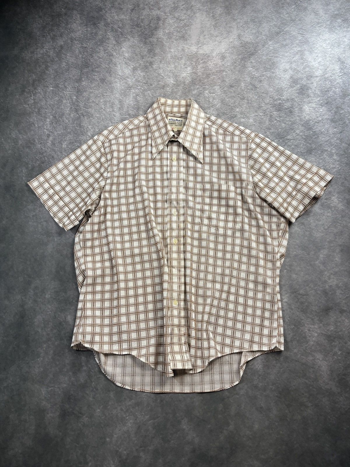 Vintage 1960s Sheer Shortsleeve Shirt True Vintage Mesh Straight Hem Size US M / EU 48-50 / 2 - 7 Thumbnail