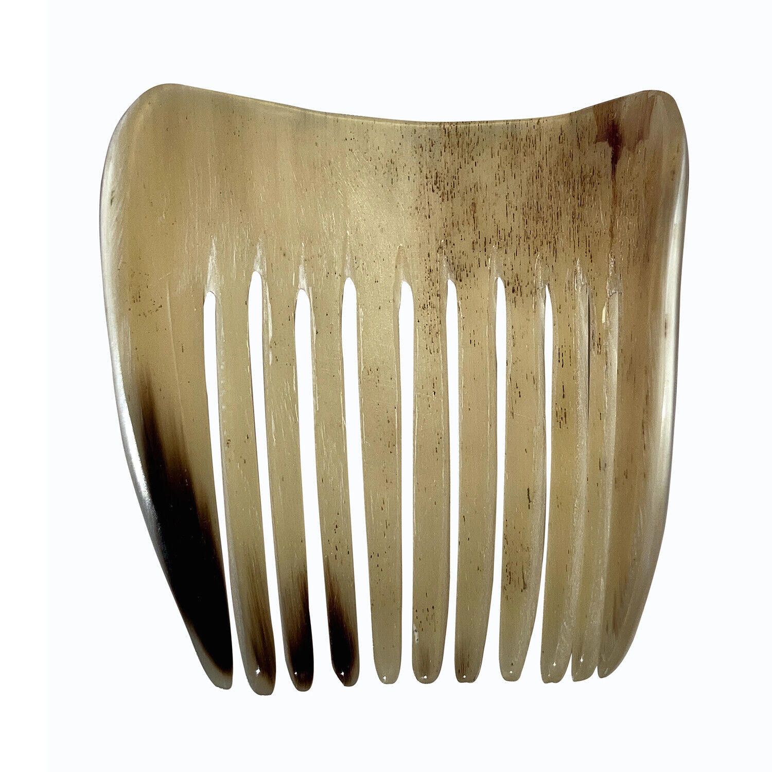 Designer Mexican Hand Made White Cow Horn Decorative Hair Comb Size ONE SIZE - 2 Thumbnail
