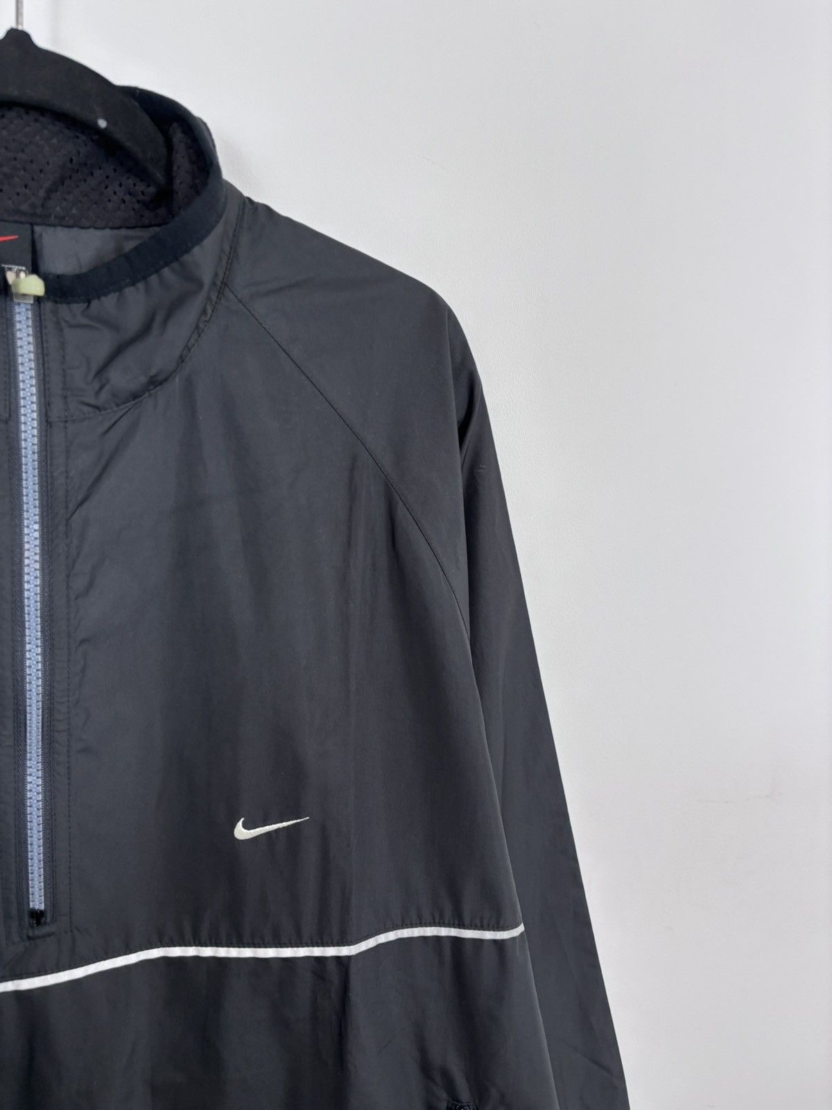 Nike Vintage 1990s Nike Y2K Black Swoosh Hype Anorak Jacket Size US L / EU 52-54 / 3 - 5 Thumbnail