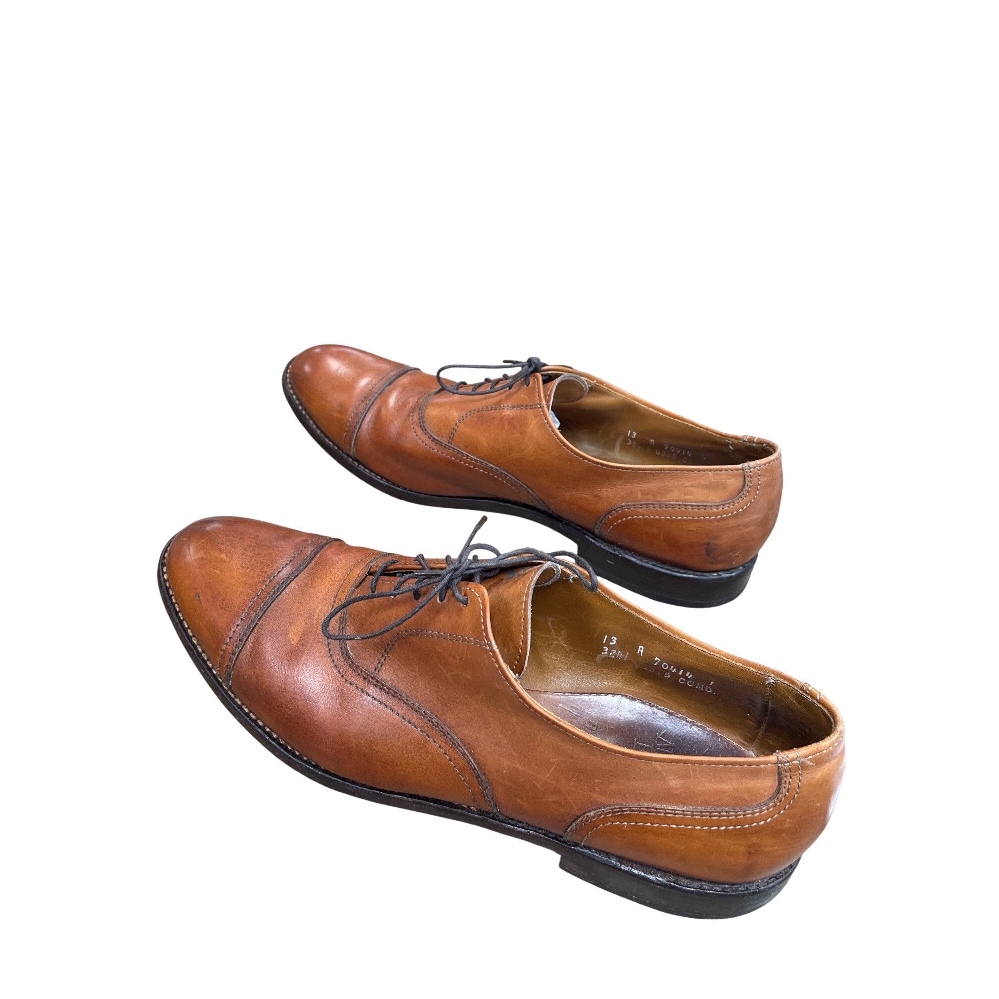 Allen Edmonds Allen Edmonds Brookwood mens brown leather cap toe oxford sh Size US 13 / EU 46 - 4 Thumbnail