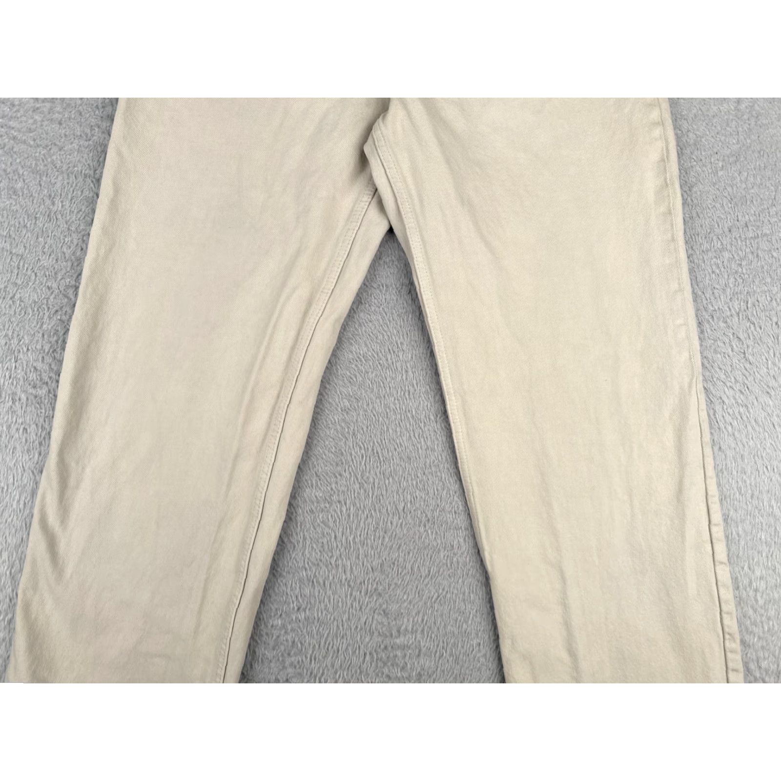 H&M H&M Jeans Womens 4 Beige Denim Wide Leg High Rise 100% Cotton Casual Vintage No Size 27" / US 4 / IT 40 - 3 Thumbnail