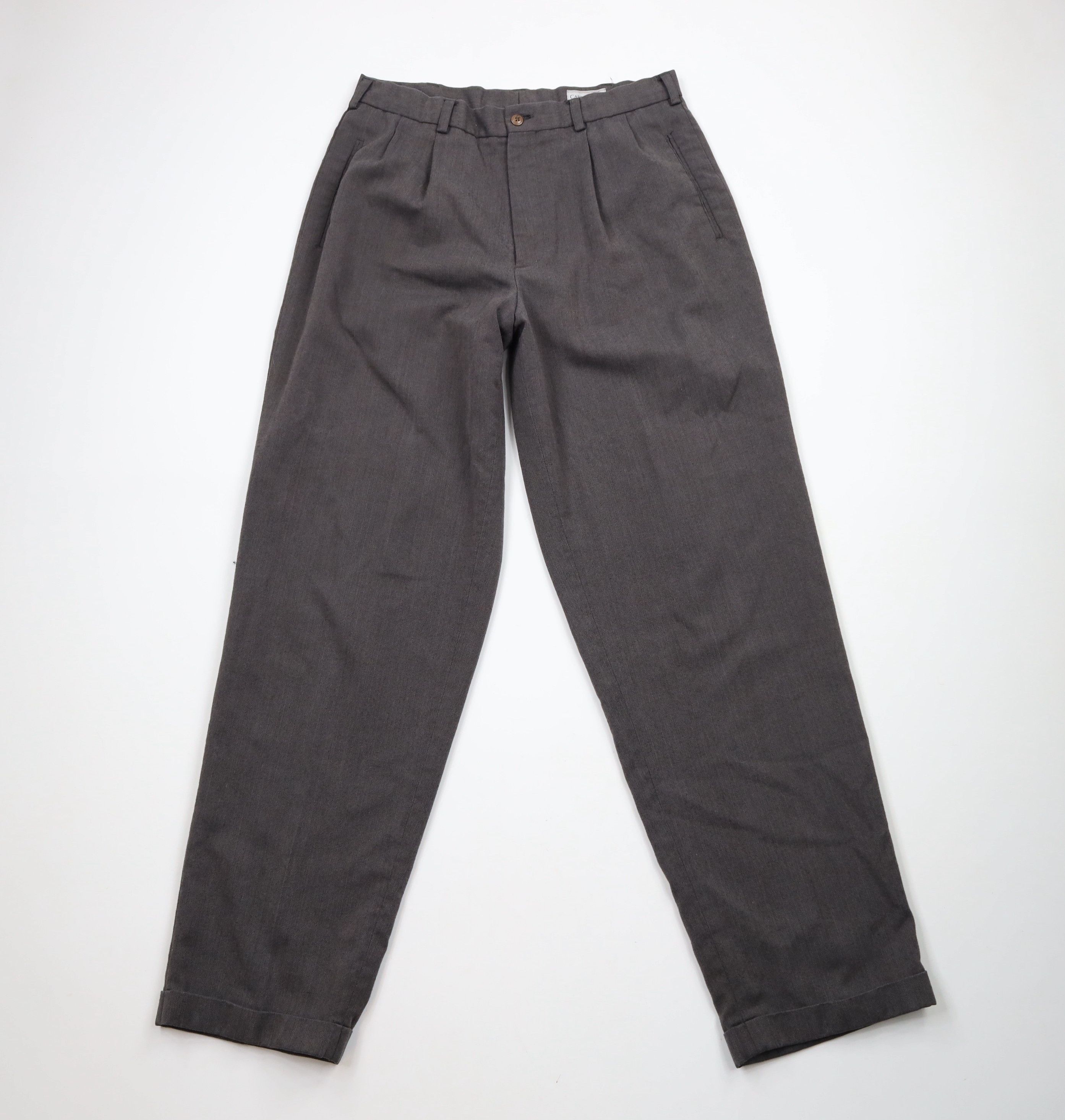 Vintage Vintage 90s Streetwear Wide Leg Herringbone Chino Pants Size US 34 / EU 50 - 1 Thumbnail