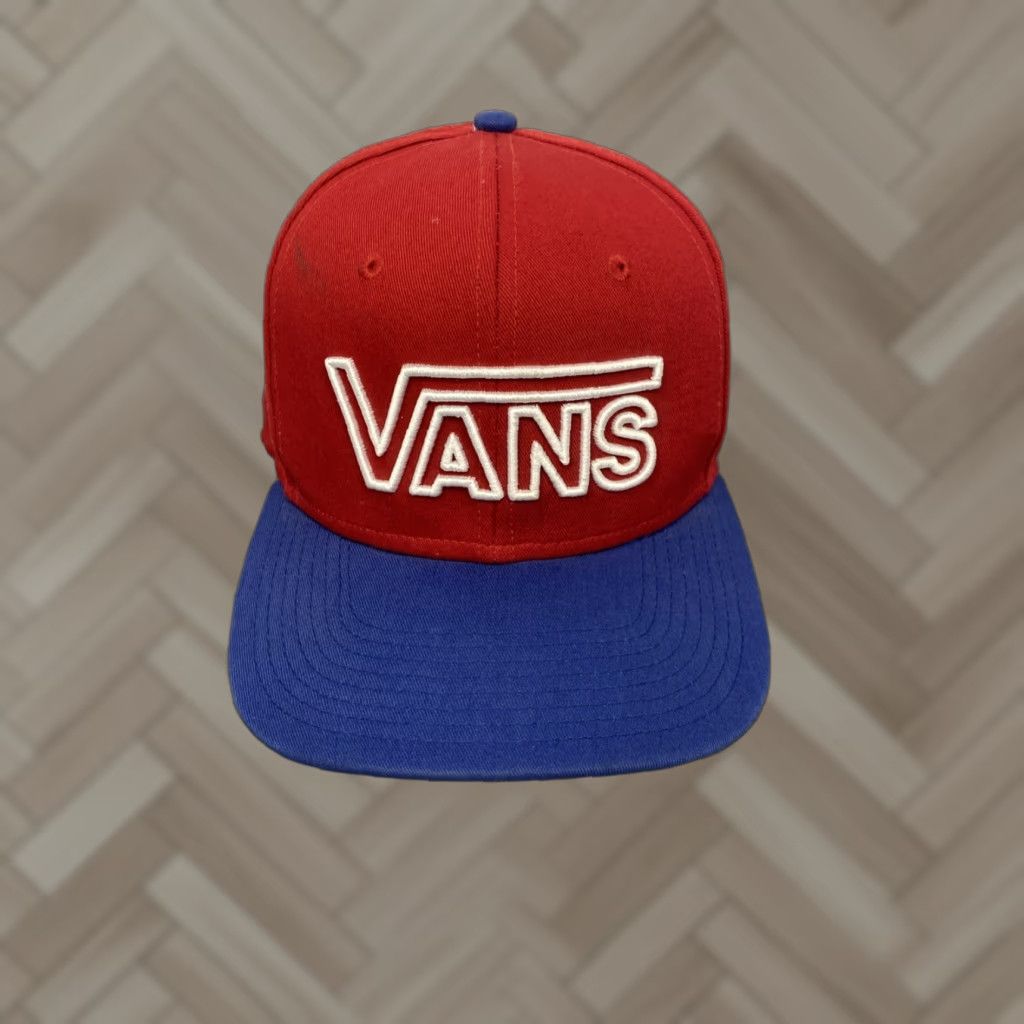 Vans VANS Off The Wall Men Hat Cap Snap Back Red Blue 814 Size ONE SIZE - 1 Thumbnail