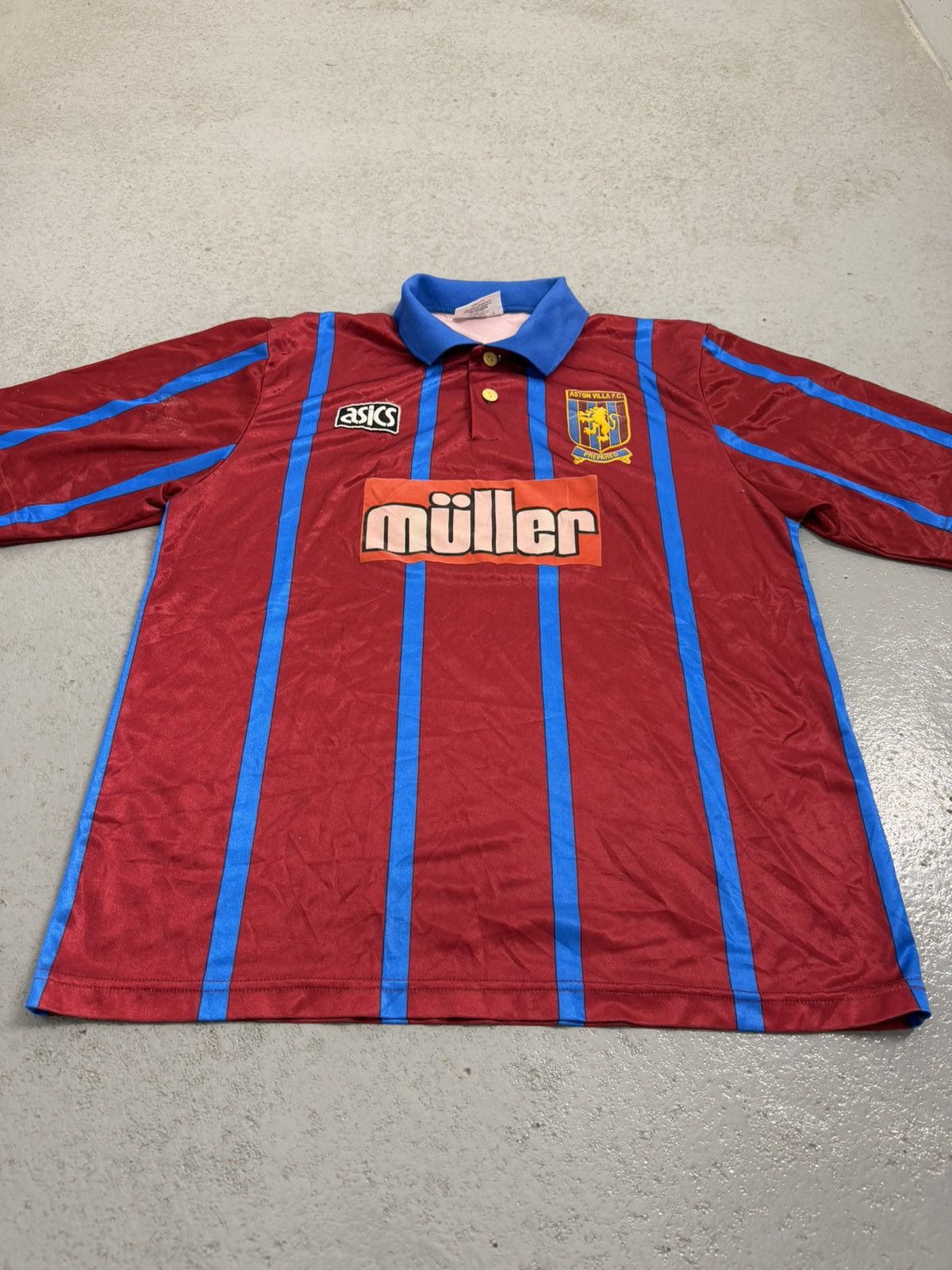 Asics Vintage 1993-1995 Asics Aston Villa Müller Soccer Jersey Size US L / EU 52-54 / 3 - 6 Thumbnail