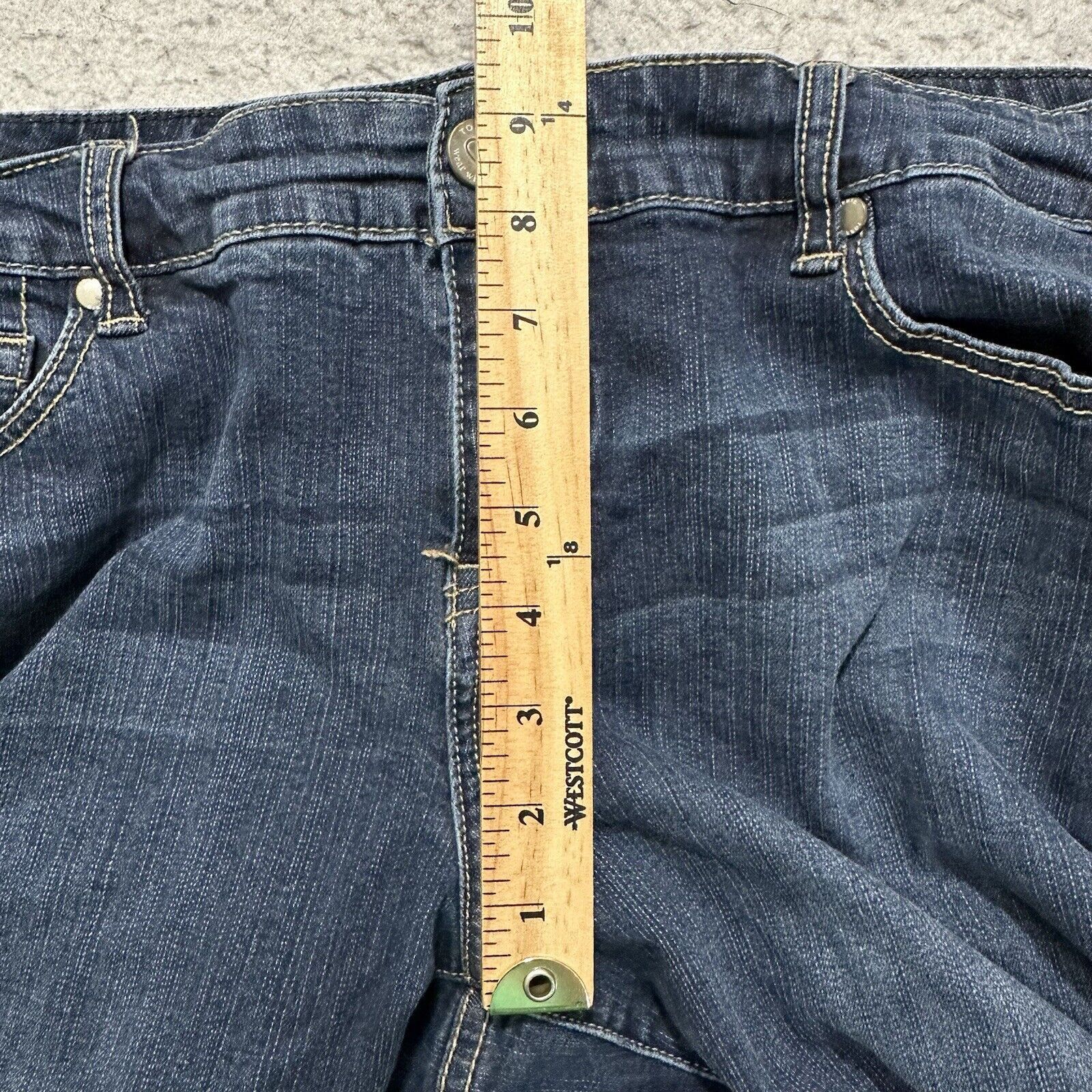Other Torrid Denim 16 Skinny Leg Jean Navy Blue Distress Mid Rise Size 38" / US 16 / IT 52 - 12 Thumbnail