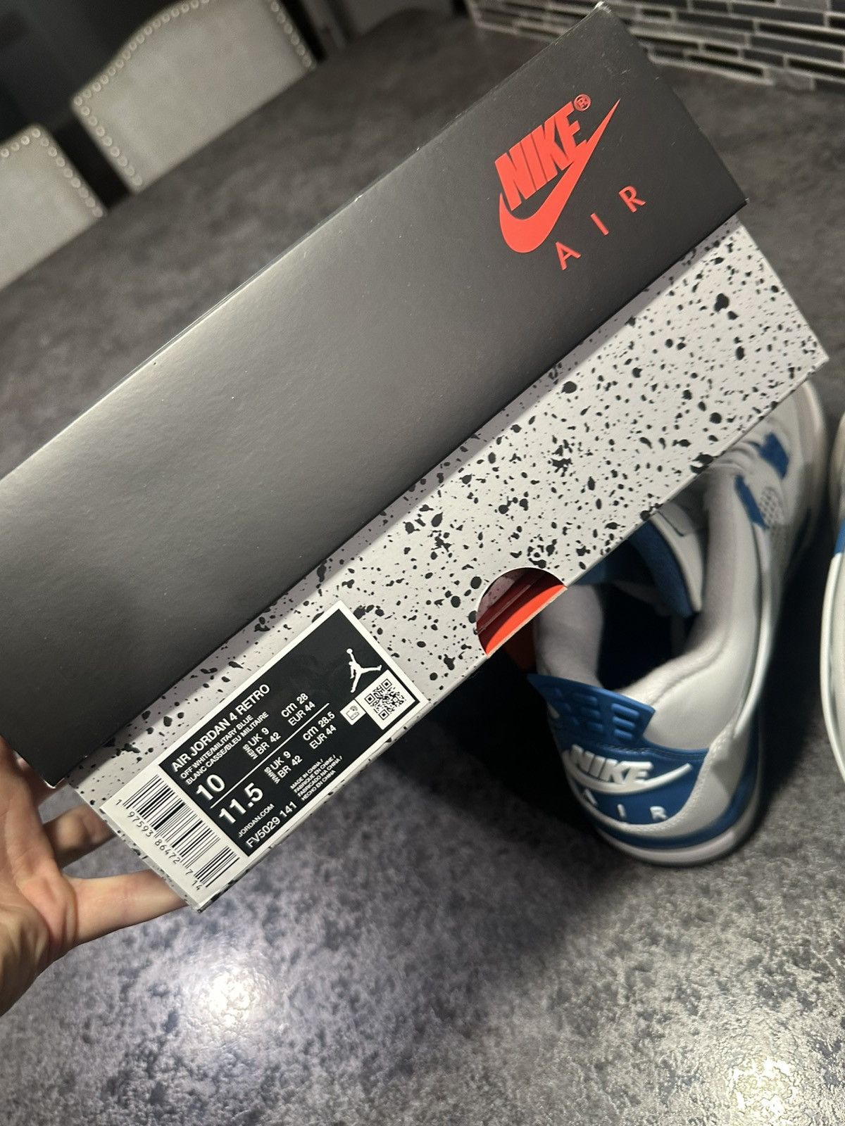 Jordan Brand Nike Air Jordan 4 Retro Military Blue 2024 size 10 Size US 10 / EU 43 - 7 Thumbnail
