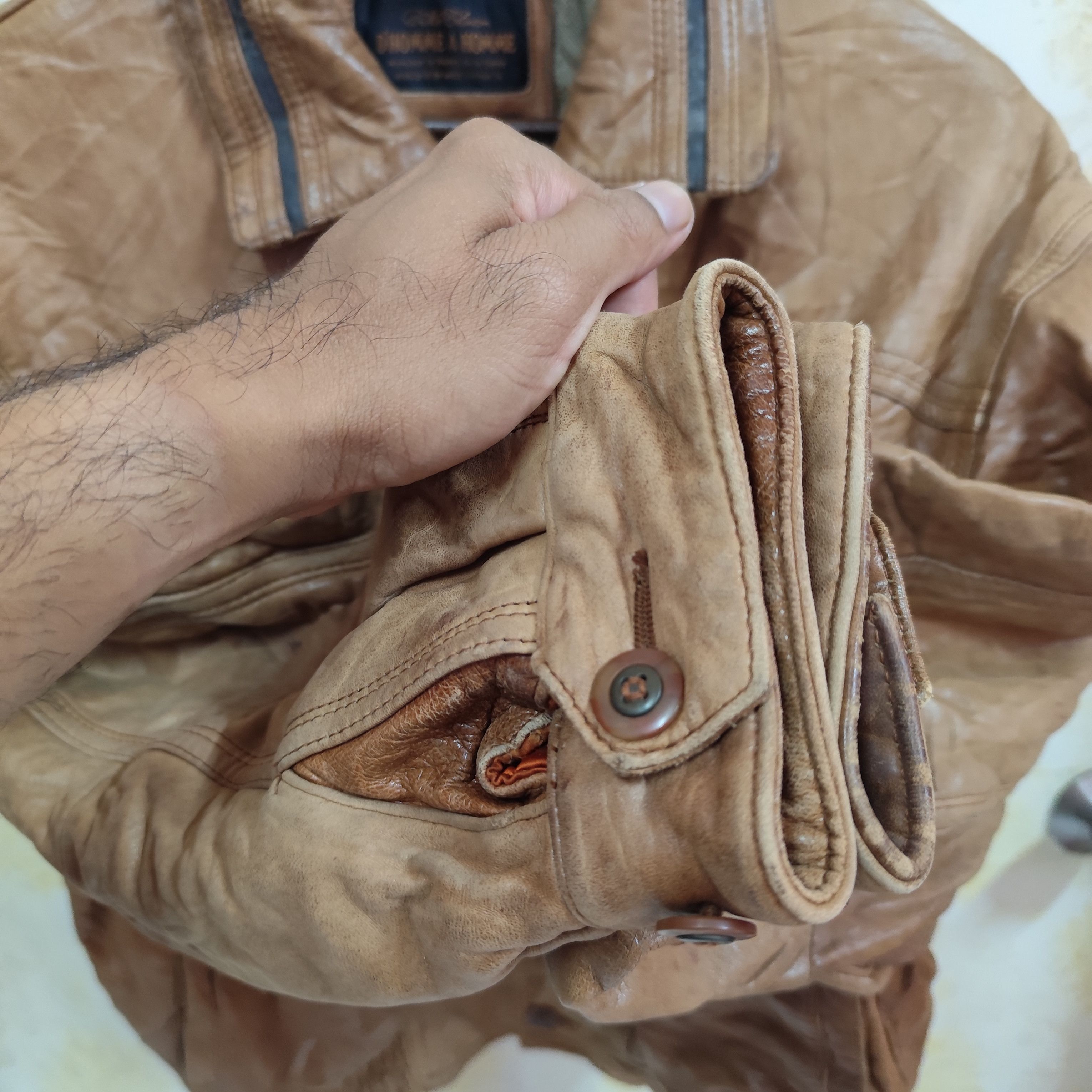 Designer × Japanese Brand × Vintage VINTAGE D'HOMME A HOMME SHEEPSKIN LEATHER JACKET Size US M / EU 48-50 / 2 - 10 Thumbnail