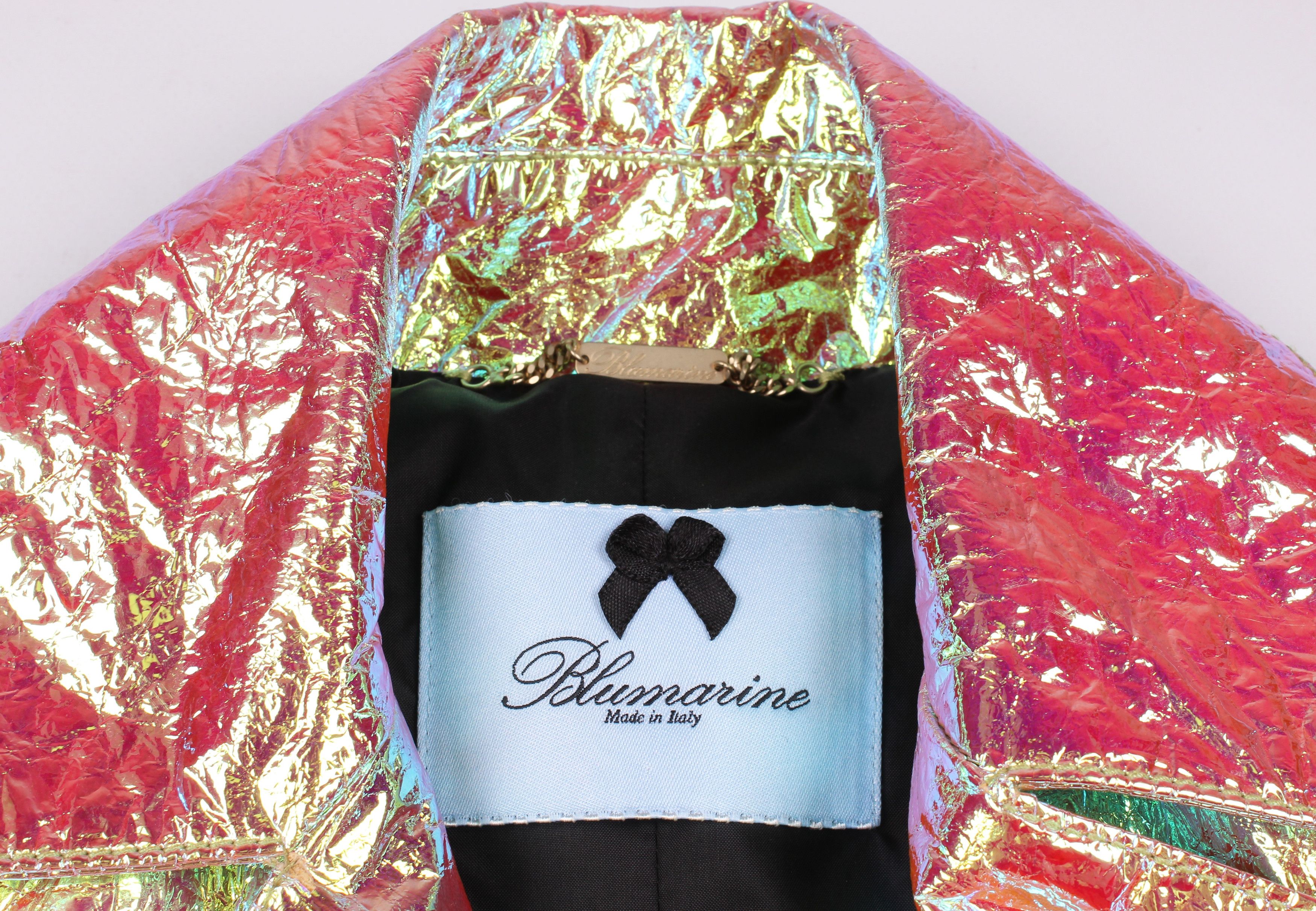 Blumarine Rare Blumarine FW 2012 Sparkle Runway Biker Jacket Size XS / US 0-2 / IT 36-38 - 4 Thumbnail