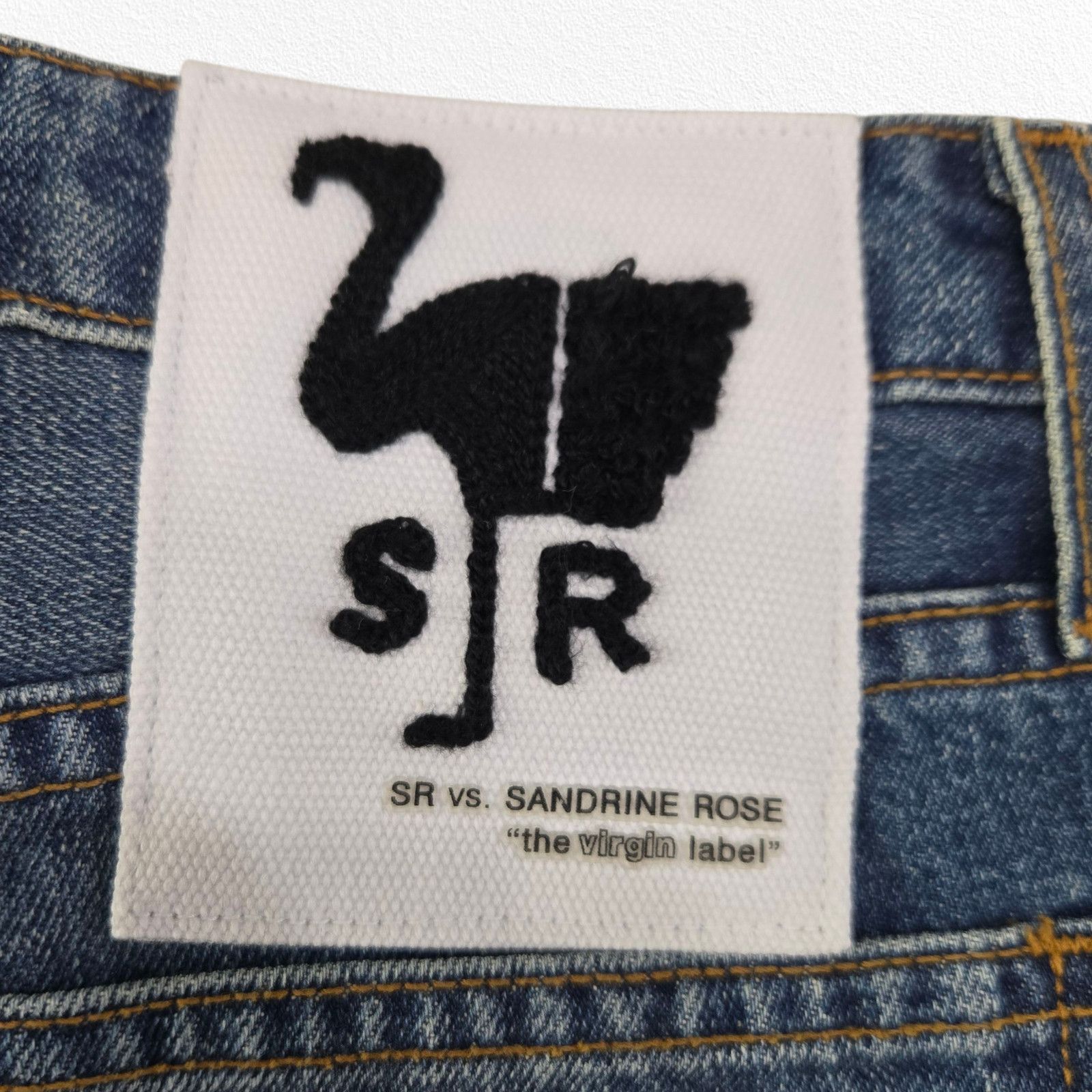 Sandrine Rose Sandrine Rose Hi-Rise Distressed Straight Leg Jeans Size 27 Size 27" / US 4 / IT 40 - 11 Thumbnail