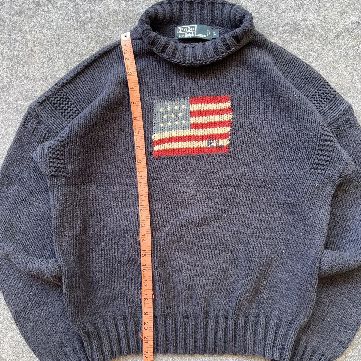 Designer × Polo Ralph Lauren × Vintage Vintage Polo Ralph Lauren American Flag Knit Sweater Size US L / EU 52-54 / 3 - 6 Thumbnail
