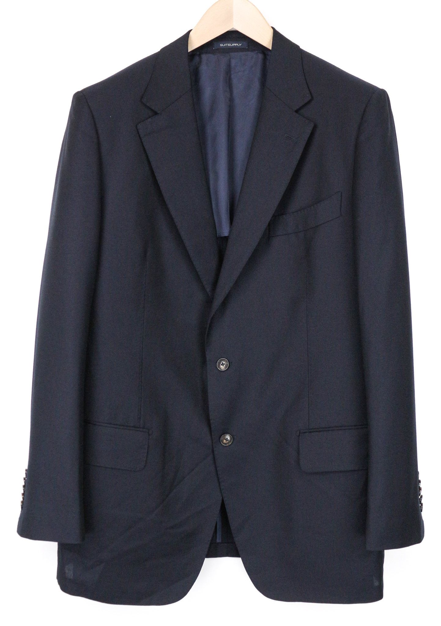 Suitsupply WASHINGTON UK46R Wool Super130s Blue Suit 73888 Size 46R - 2 Thumbnail