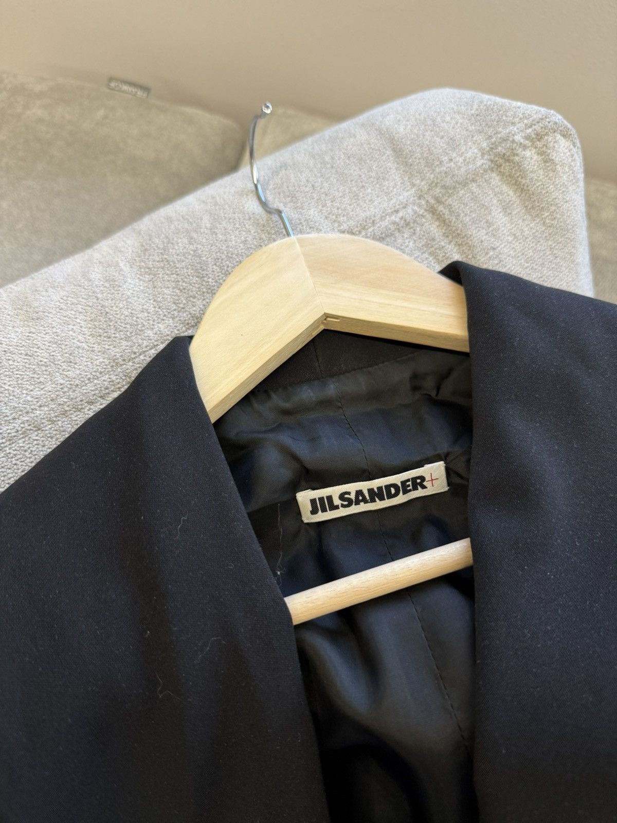 Jil Sander Archive 80-90s Jil Sander + West Germany Black Dress Coat Size M / US 6-8 / IT 42-44 - 8 Thumbnail