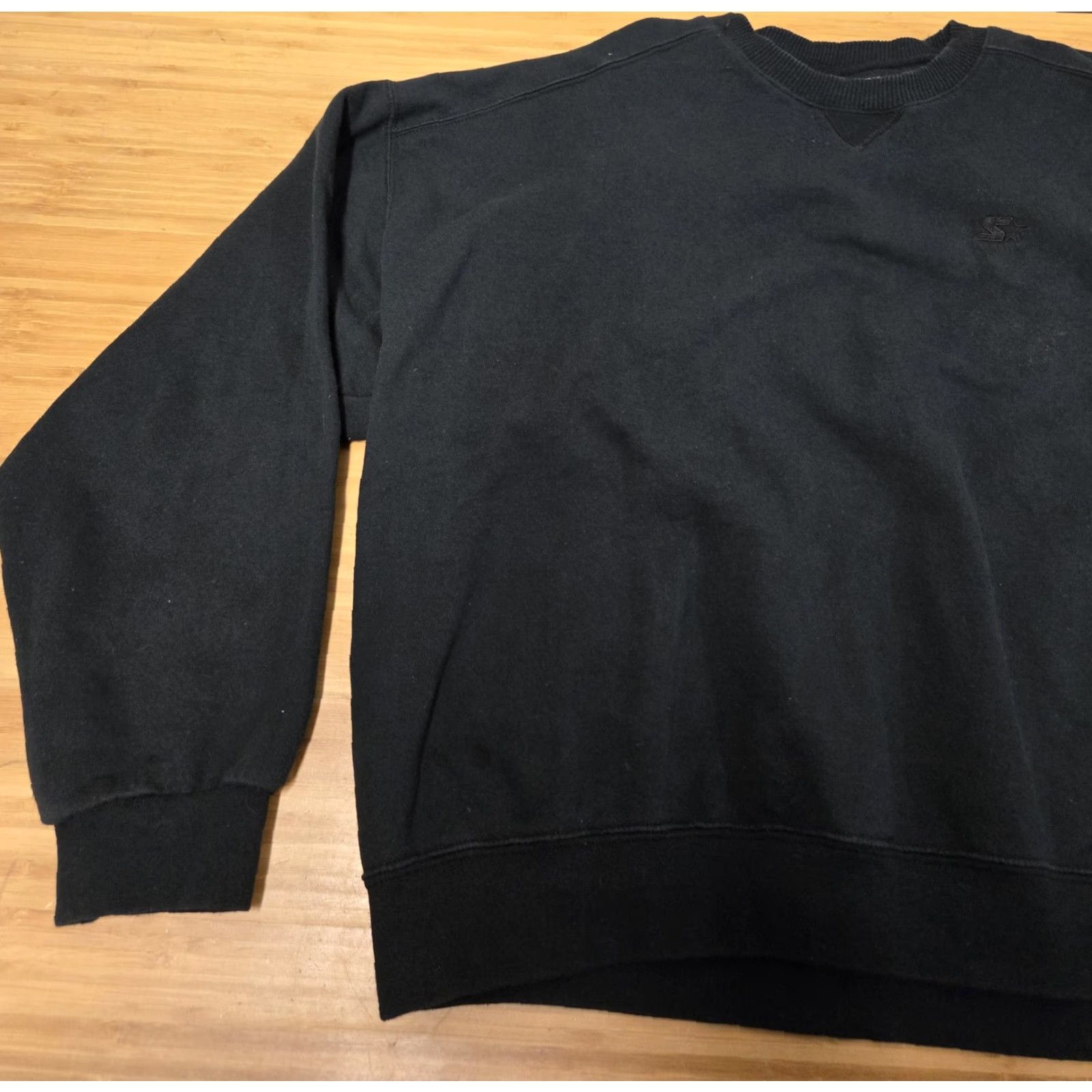 Starter Starter Sweatshirt Pullover Mens XL Black Heavyweight Crewneck V Stitch Pro 80 Logo Embroidered S View Size US XL / EU 56 / 4 - 3 Thumbnail