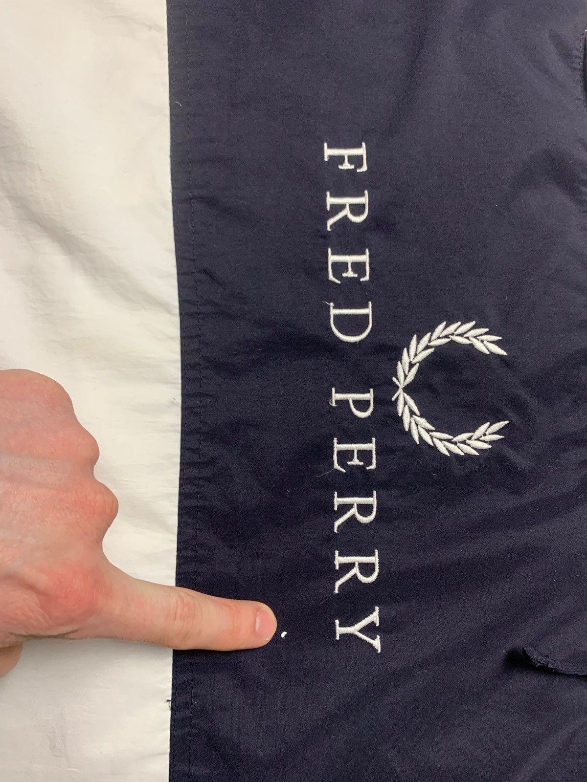 Fred Perry × Vintage Vintage Fred Perry Jacket anorak big logo size L Size US L / EU 52-54 / 3 - 6 Thumbnail