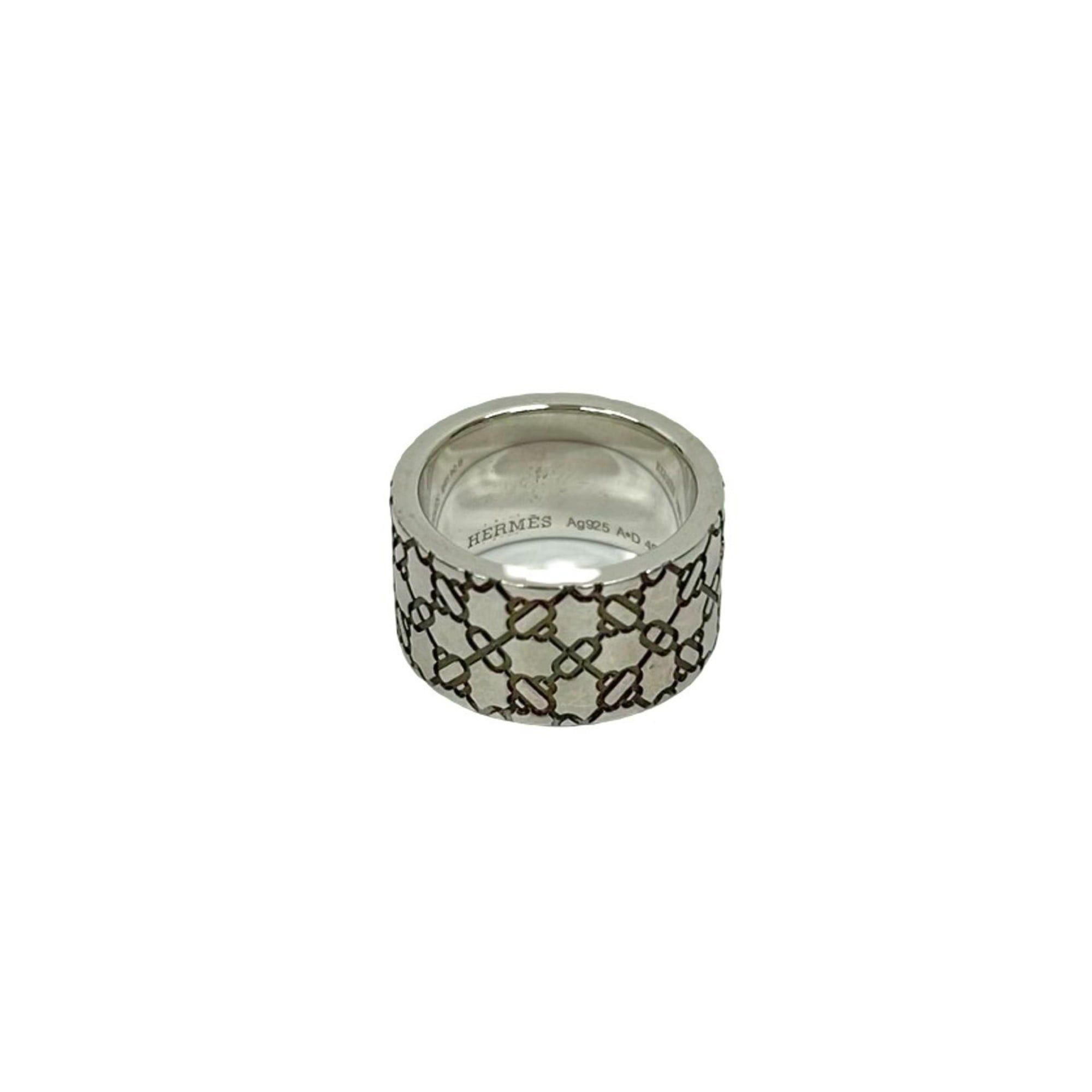 Hermes HERMES Chaine d'Ancre Attelage Ring, Sterling Silver 925, Size 9, Women's, Silver, Item No. 70548 Size ONE SIZE - 1 Thumbnail