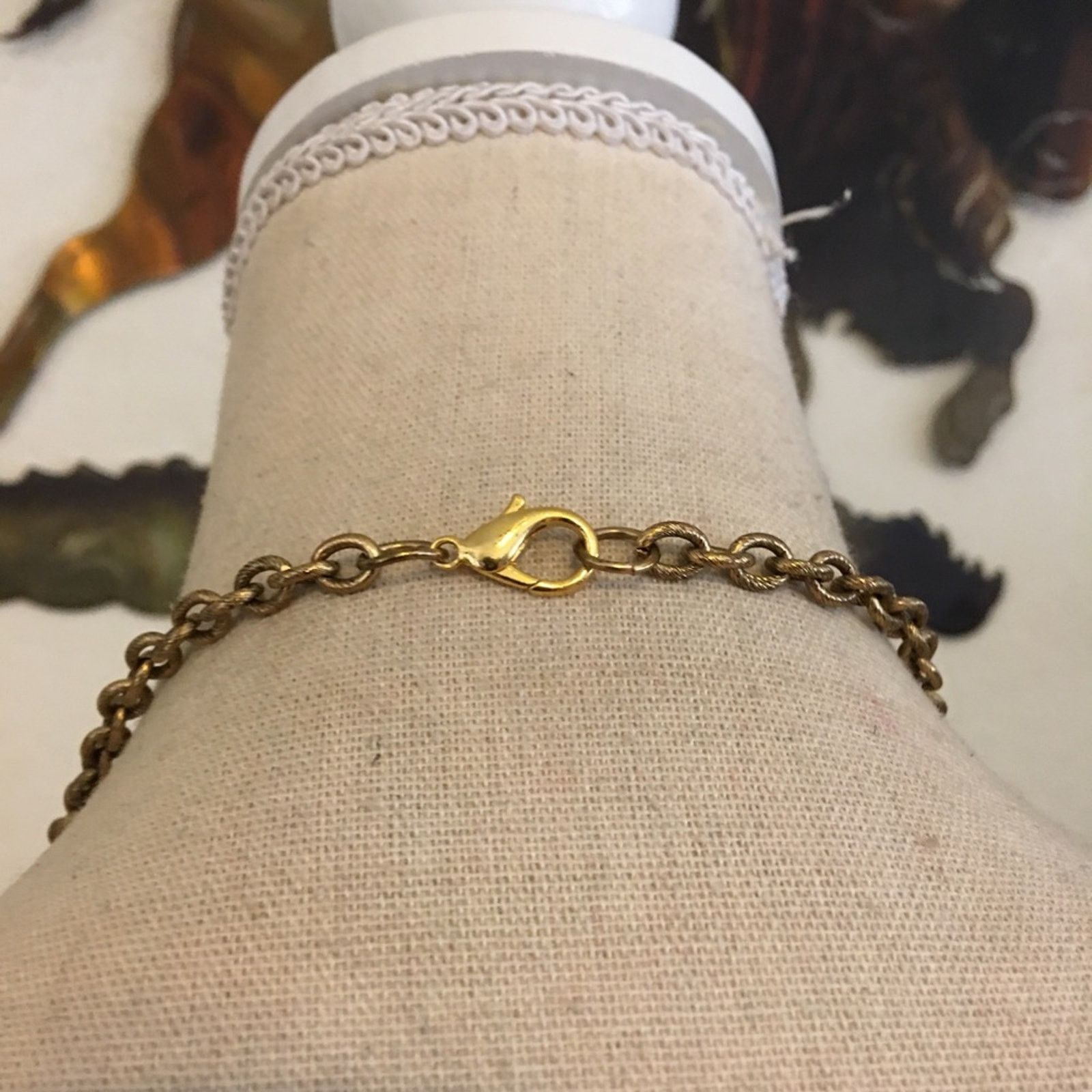 Jewelry Long gold tone chain link acrylic bead necklace Size ONE SIZE - 5 Thumbnail