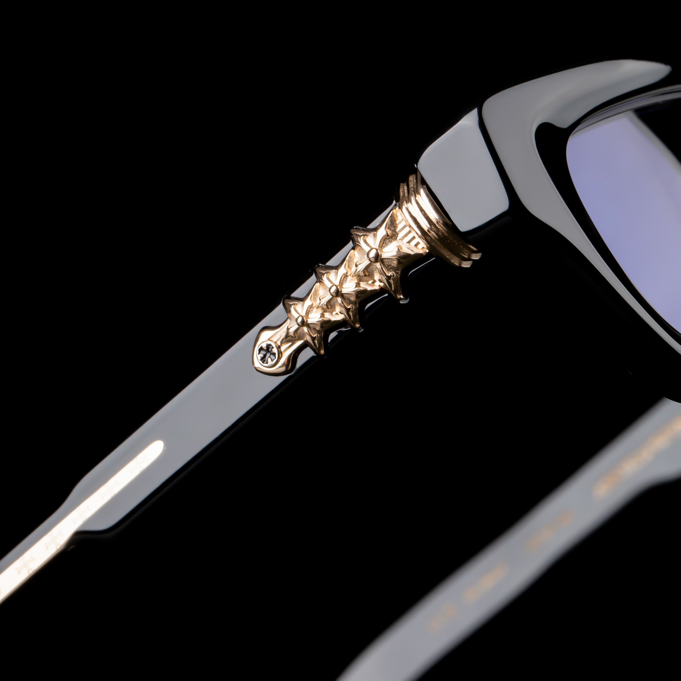 Chrome Hearts CHROME HEARTS ASSTRAORDINAIRE BLACK/ 18KGP GLASSES Size ONE SIZE - 2 Thumbnail