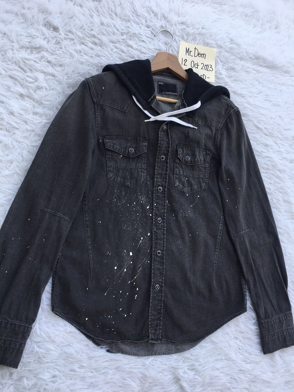 Number (N)ine Rare Vintage Number Nine Hooded Denim Jacket Size US M / EU 48-50 / 2 - 5 Thumbnail