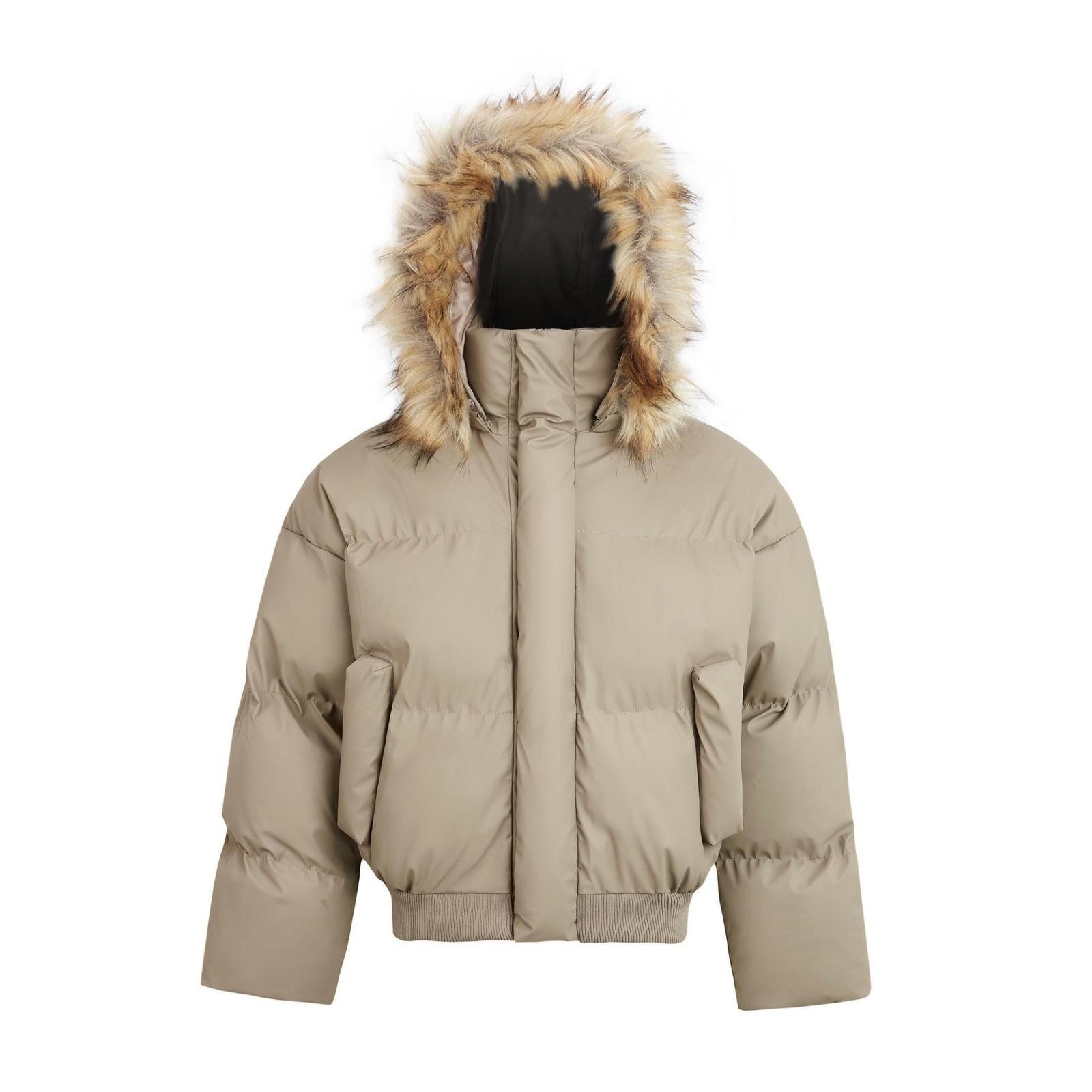 Japanese Brand Black Puffer Jacket with Faux Fur Hood Size US M / EU 48-50 / 2 - 6 Thumbnail