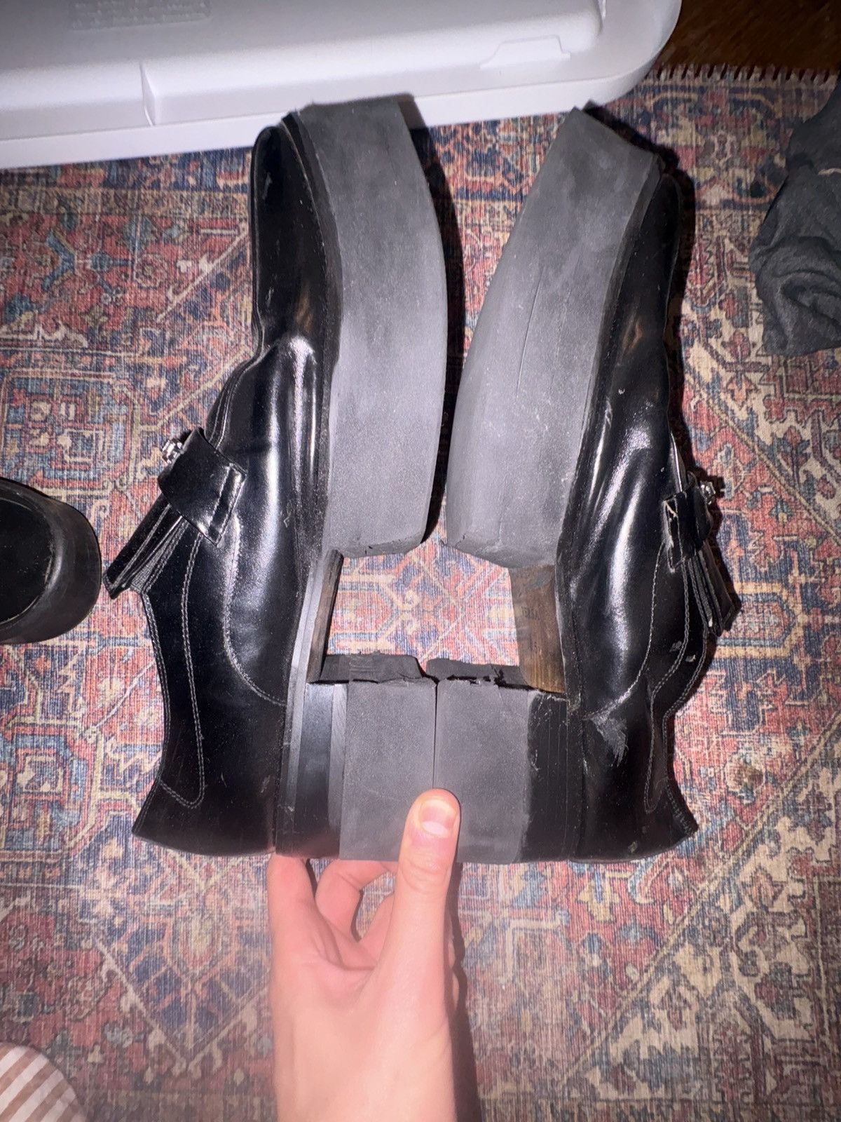 Other Versa black leather platforms Size US 10.5 / EU 43-44 - 3 Thumbnail