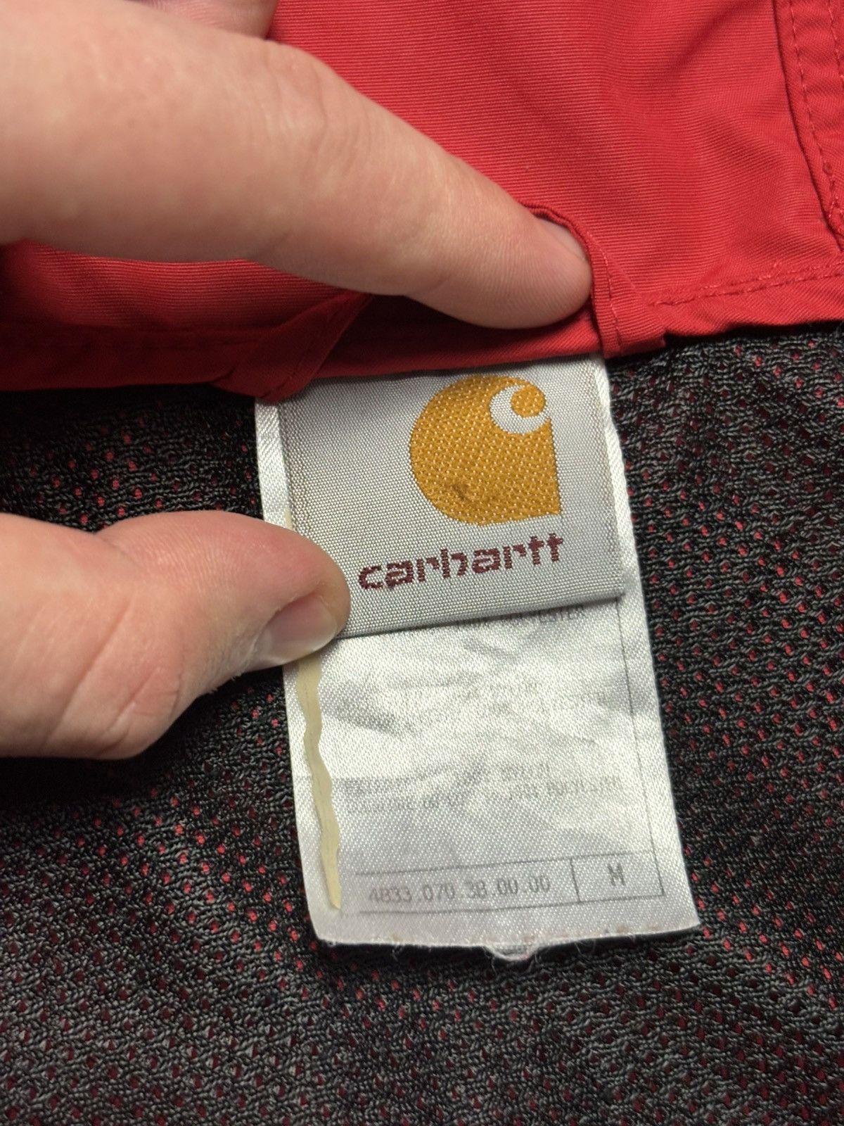 Carhartt Carhartt Windbreaker Jacket Nylon Hooded Full Zip Red Mens M Size US M / EU 48-50 / 2 - 11 Thumbnail