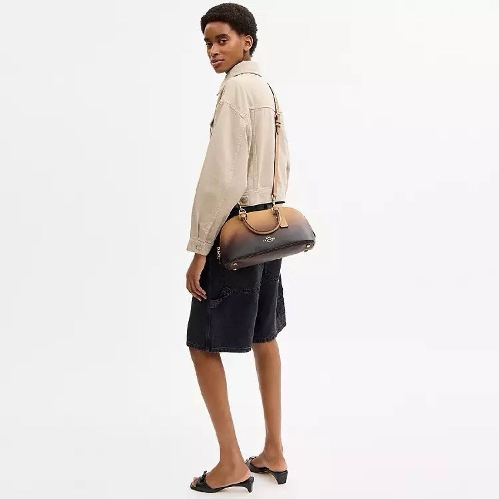 Coach NWT Coach Lara Satchel Bag Latte CDY28 Digitally leather Size ONE SIZE - 8 Thumbnail
