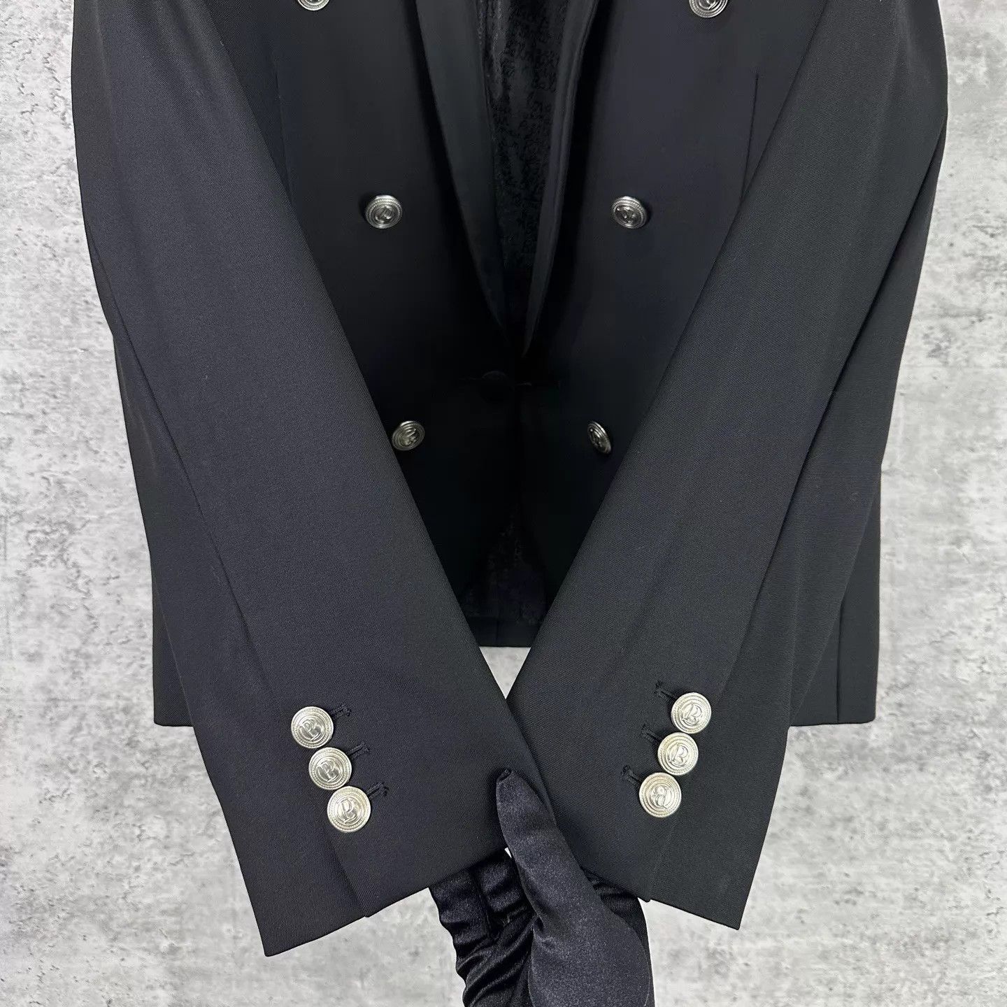Balmain Balmain Double-Breasted Satin Dress Suit Size 50 99 New Size 50R - 4 Thumbnail