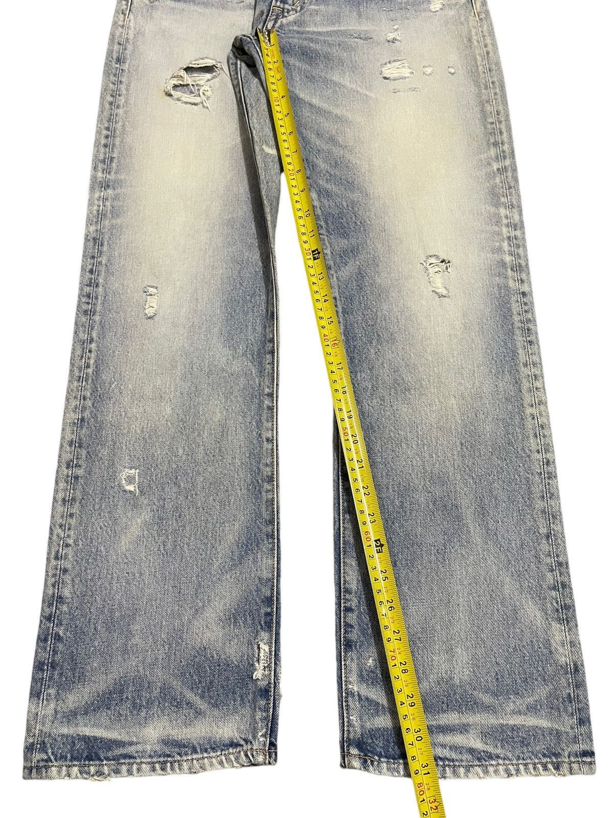 14th Addiction Vintage Japanese R.N.A Blue Bleached Distressed Loose Jeans Size US 34 / EU 50 - 14 Thumbnail