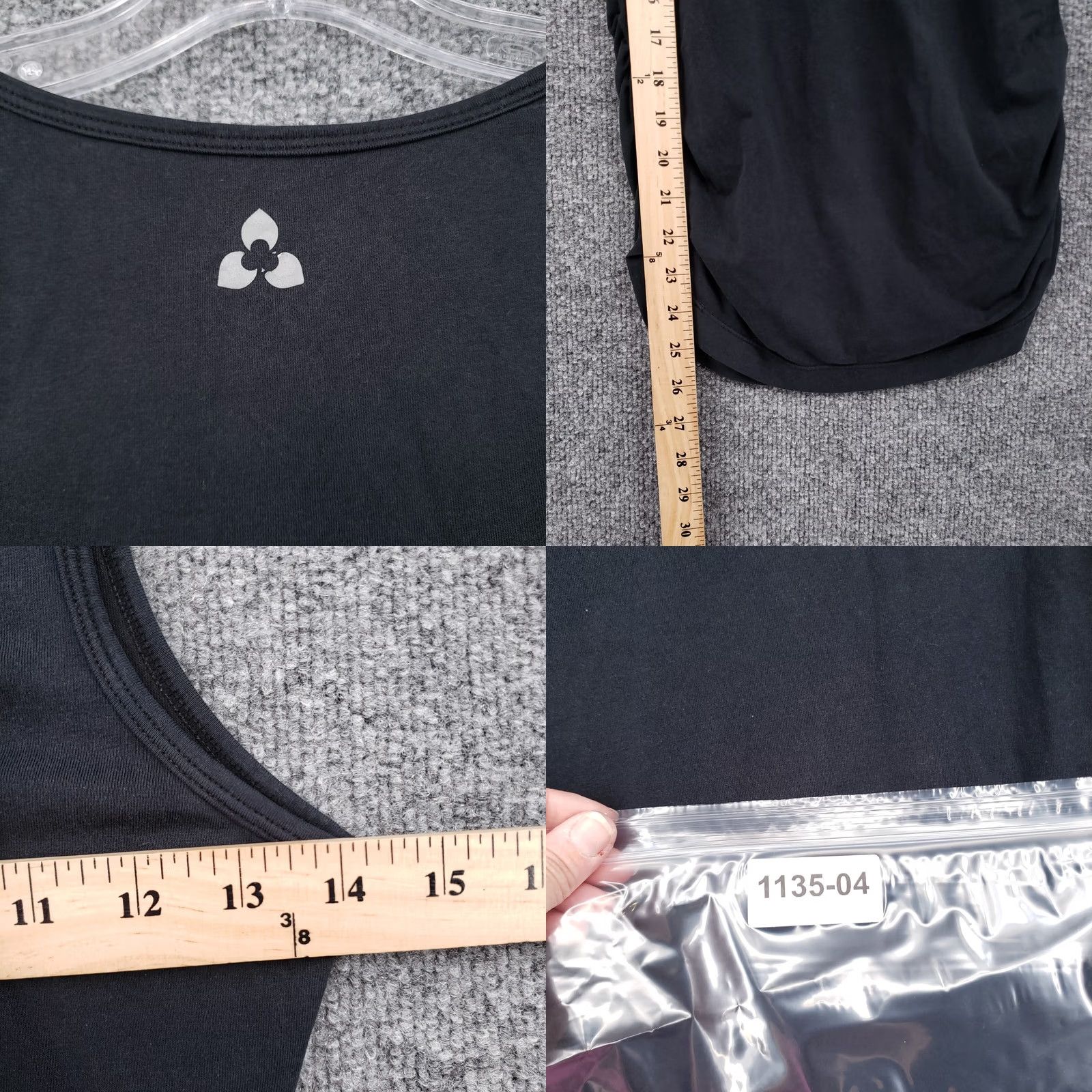 Reebok Reebok Womens S Small Tank Black Ruched Scoop Neck Sleeveless Cotton Blend Size S / US 4 / IT 40 - 8 Thumbnail