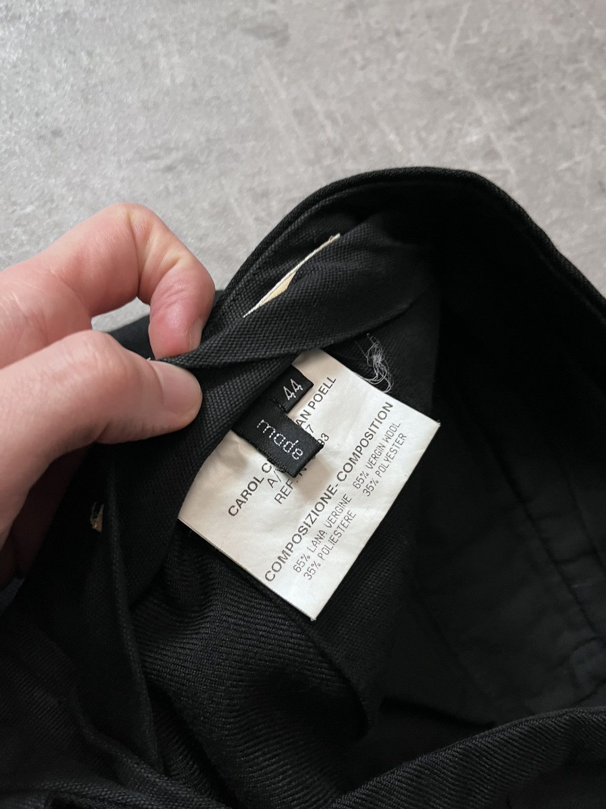 Carol Christian Poell Carol Christian Poell A/W 96-97 wool black pants Size US 28 / EU 44 - 7 Thumbnail