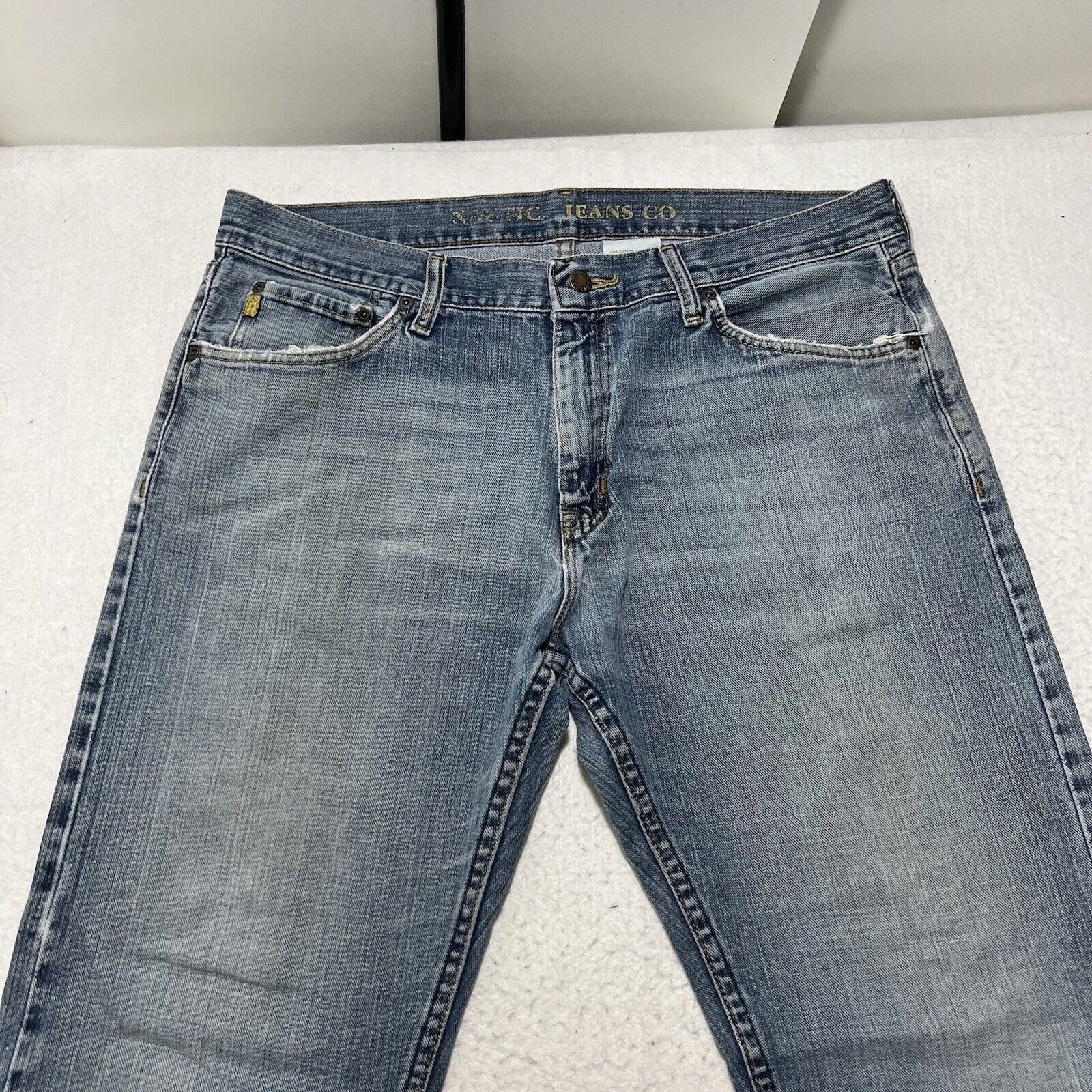 Nautica Nautica 34x30 Straight Leg Jeans Light Blue Denim Cotton Size US 34 / EU 50 - 2 Thumbnail