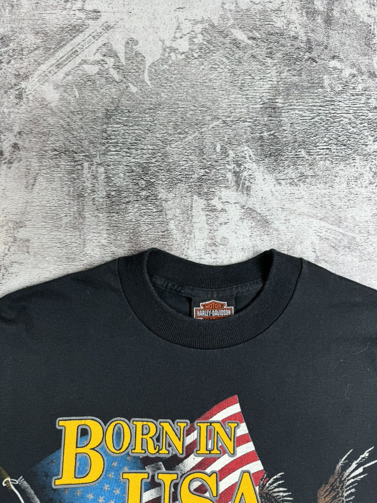 Harley Davidson 1991 Harley Davidson Holoubek Born in the USA Eagle T Shirt Size US XL / EU 56 / 4 - 11 Thumbnail