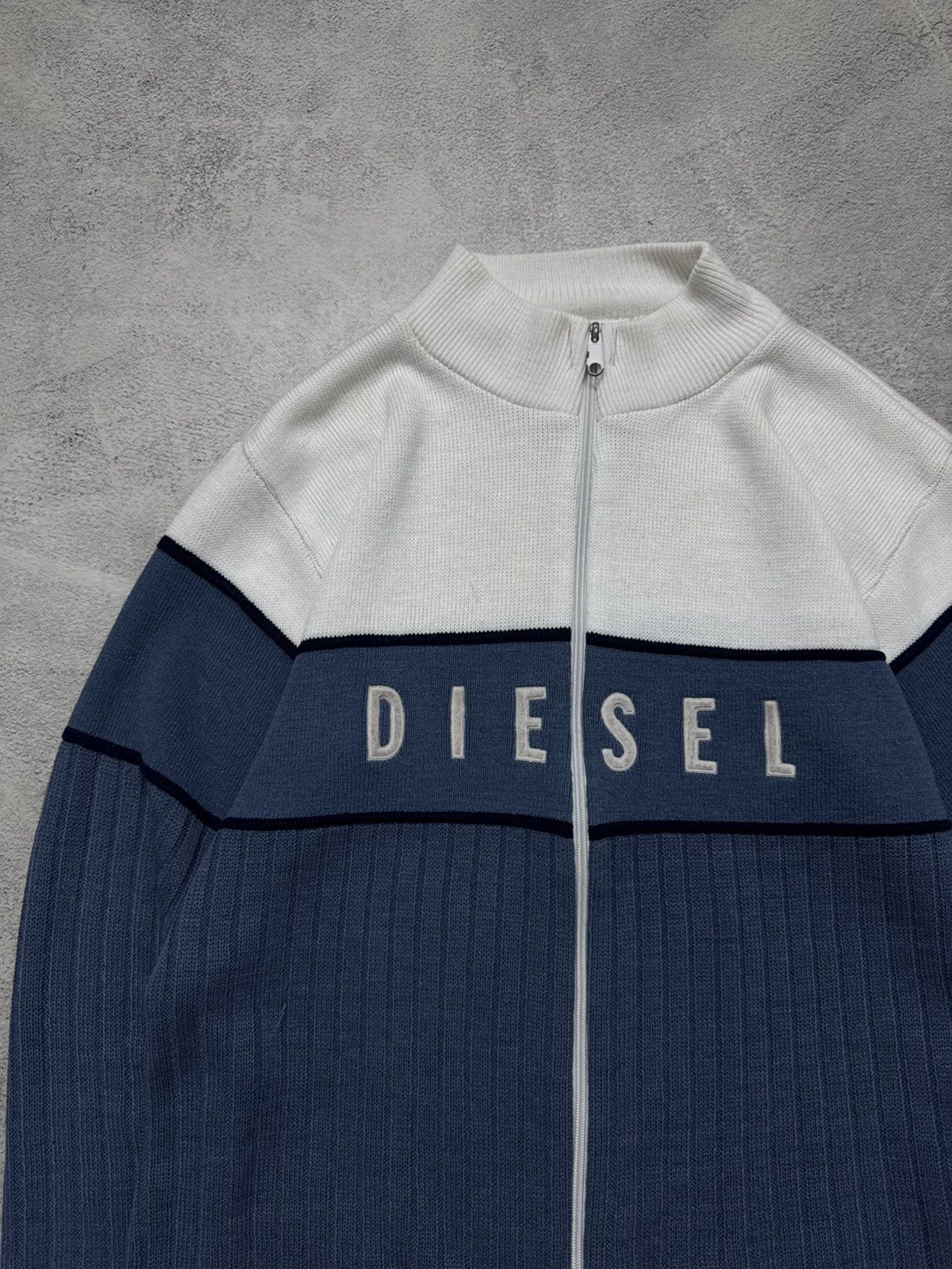 Diesel Vintage Y2K Diesel Big Logo Knit Sweater 00’s Size US M / EU 48-50 / 2 - 6 Thumbnail