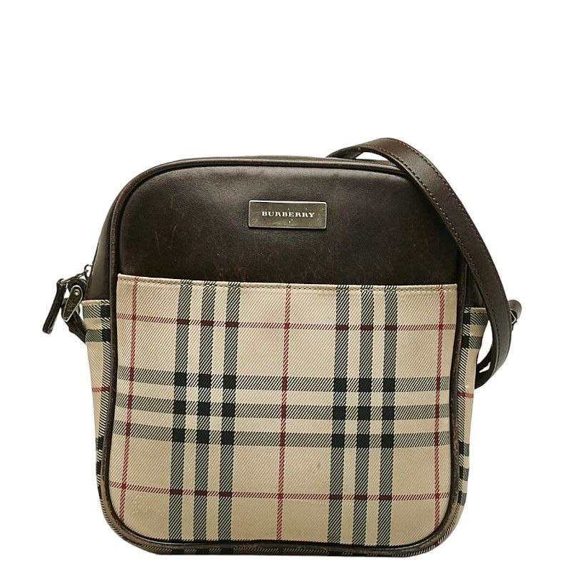 image of Burberry Vintage Check Crossbody Bag in Brown, Women's