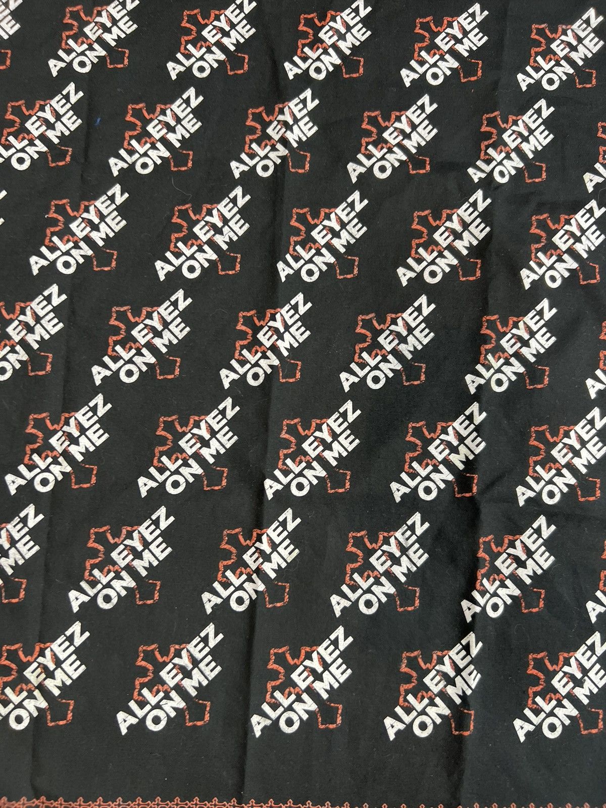 Makaveli × Vintage 2pac All Eyez On Me Movie Promo Bandana Tupac Shakur RARE Size ONE SIZE - 2 Thumbnail