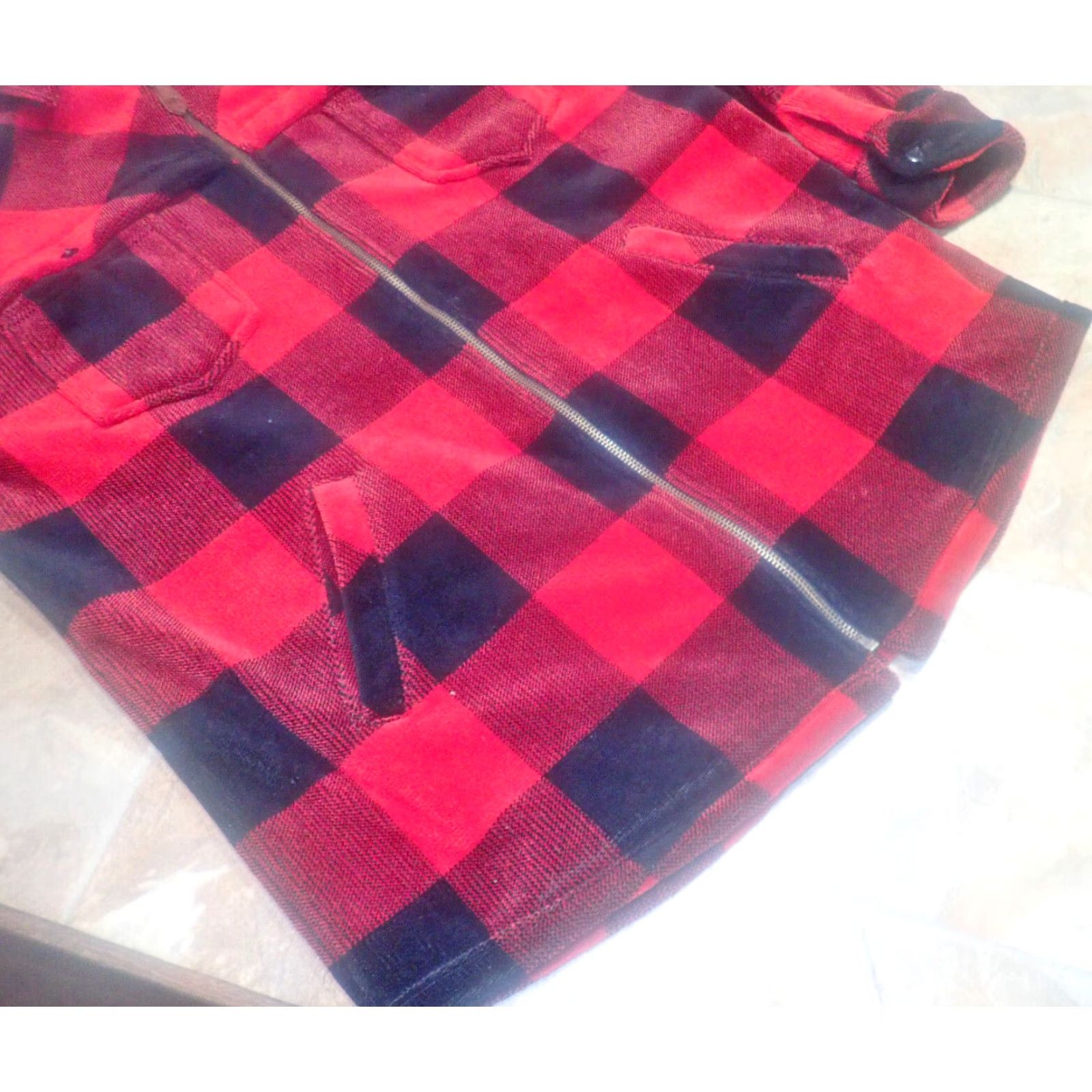 Ralph Lauren VINTAGE Ralph Lauren 1967 Buffalo Plaid Work Jacket Chore Men's Small Red Black USA Size US S / EU 44-46 / 1 - 7 Thumbnail