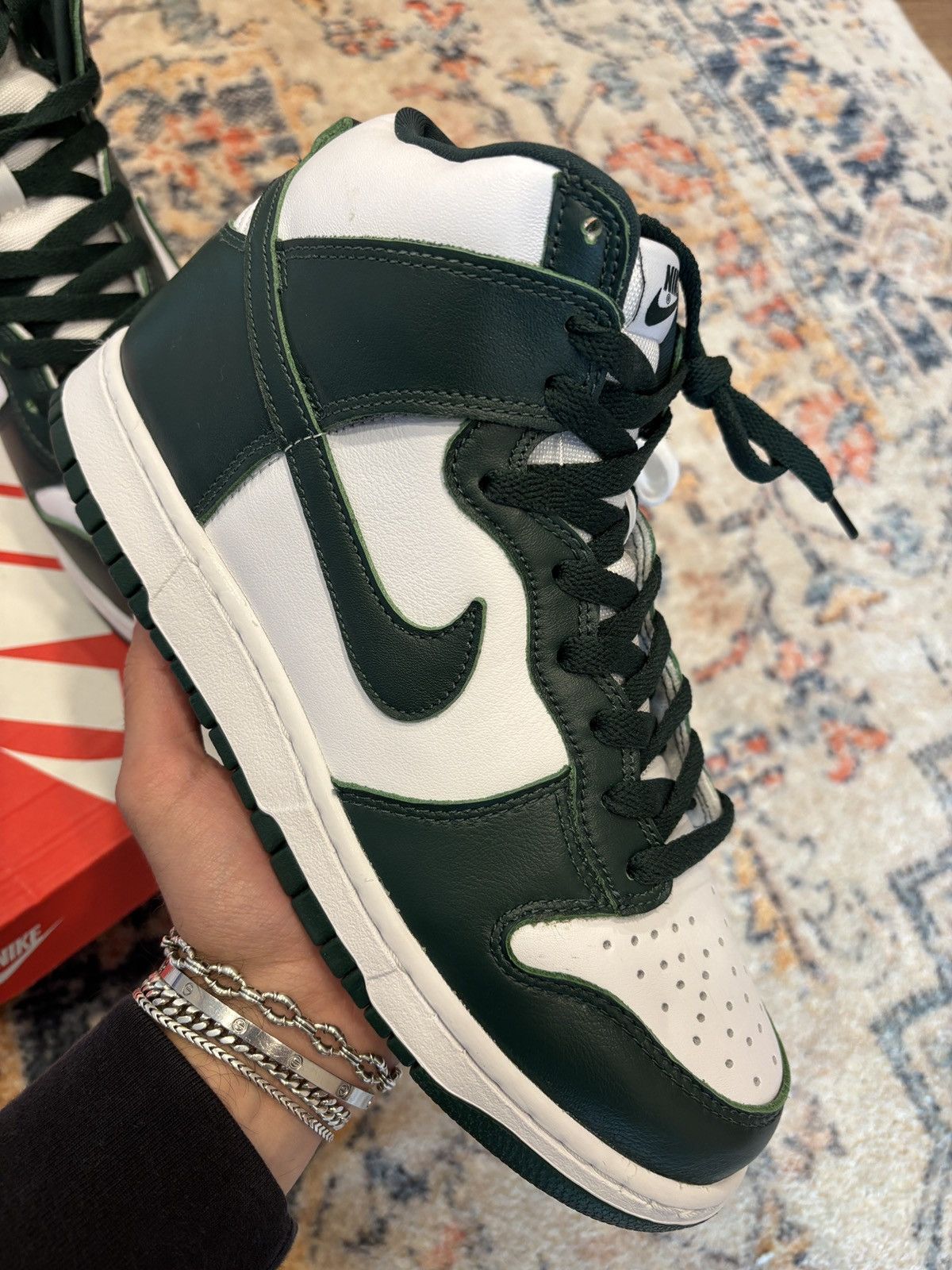 Nike Nike Dunk High SP Spartan Green Michigan State Size US 9 / EU 42 - 2 Thumbnail