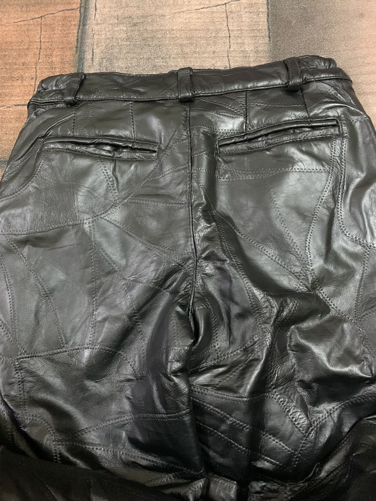If Six Was Nine × Japanese Brand SUPER DOPE LEATHER PANT WITH CRAZY DETAILING DESIGN Size US 31 - 10 Thumbnail