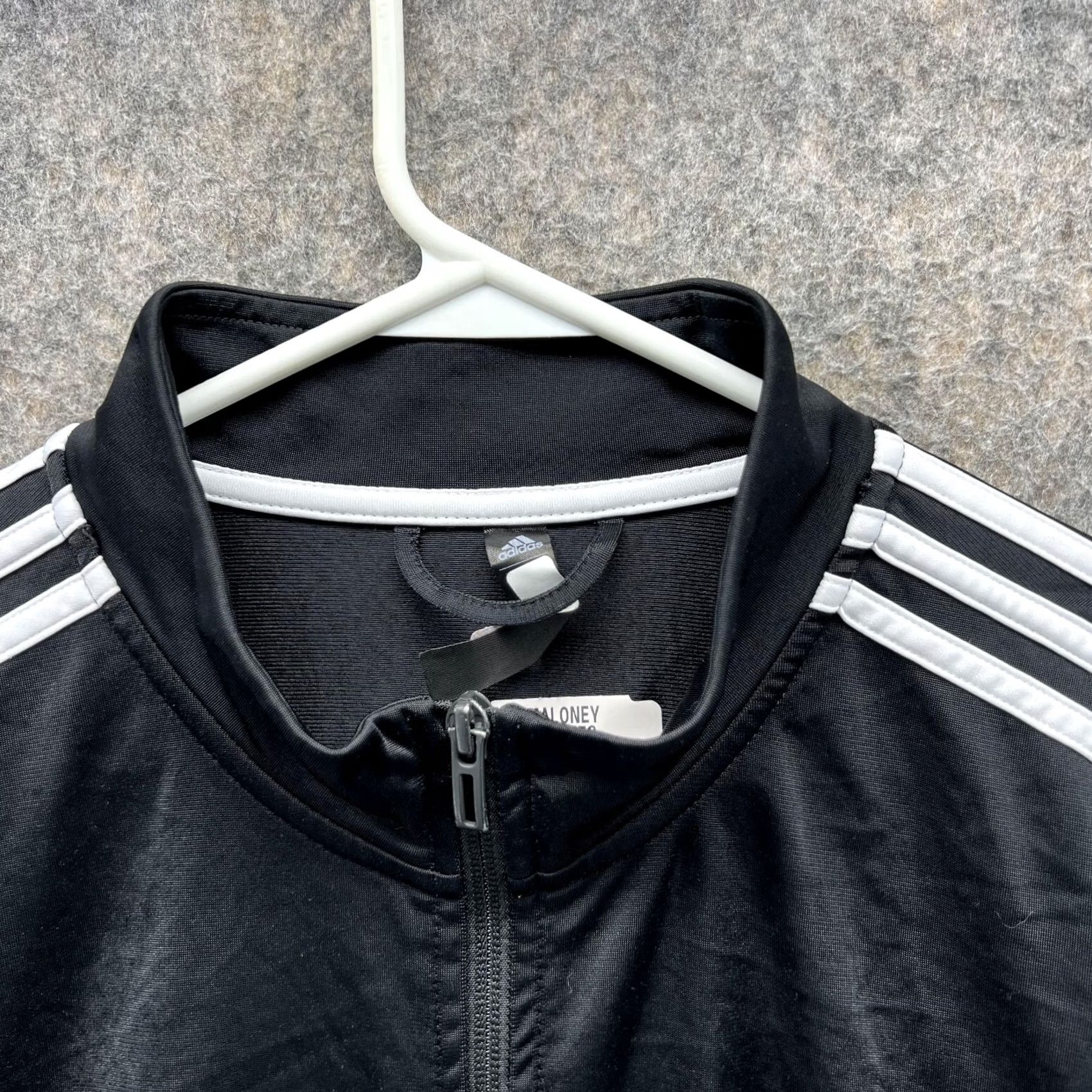Adidas Adidas Jacket Men Large Black Full Zip Essential Warm Up 3 Stripes Track Sweater Size US L / EU 52-54 / 3 - 2 Thumbnail