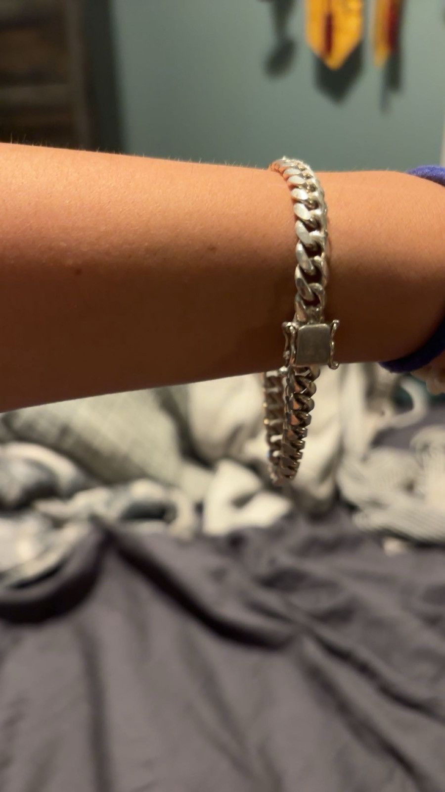 Other Miami Cuban Silver Chain Bracelet Size ONE SIZE - 4 Thumbnail